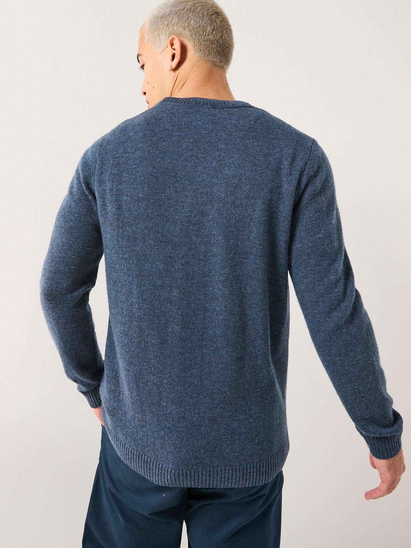  image of double-a-by-wood-wood-tay-aa-lambswool-knitted-jumper-blue