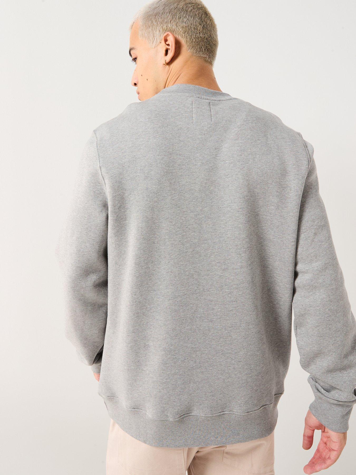 stillFront image of double-a-by-wood-wood-tye-crew-neck-sweat-light-grey
