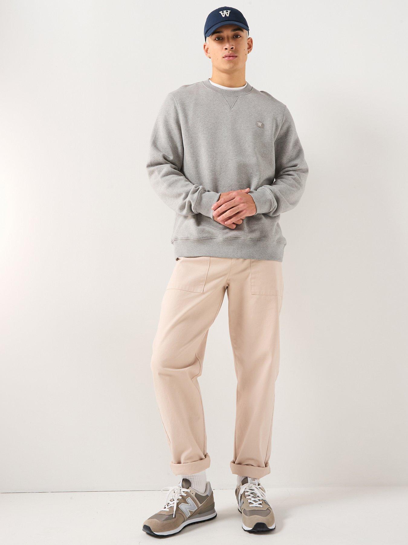  image of double-a-by-wood-wood-tye-crew-neck-sweat-light-grey