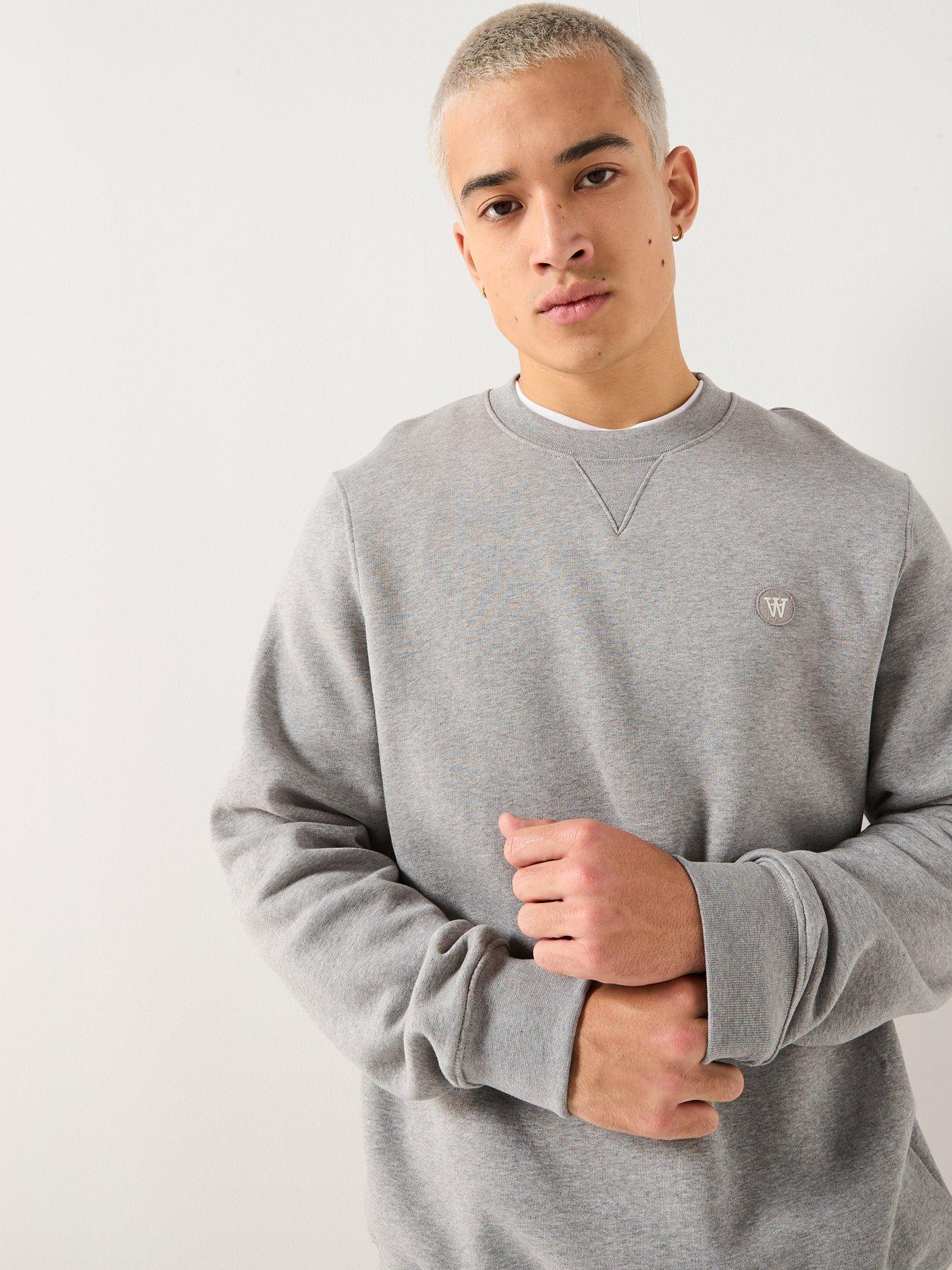  image of double-a-by-wood-wood-tye-crew-neck-sweat-light-grey