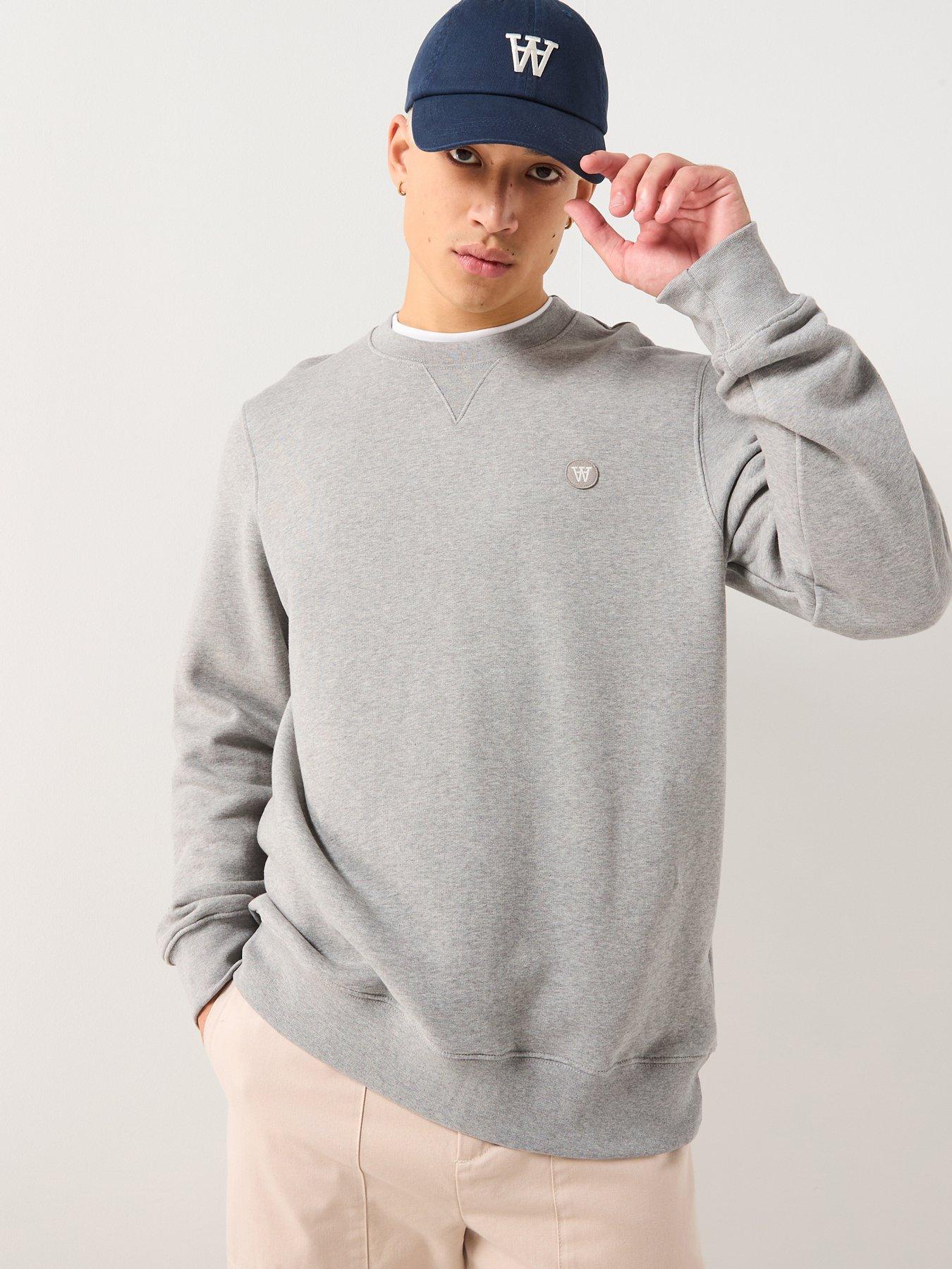  image of double-a-by-wood-wood-tye-crew-neck-sweat-light-grey