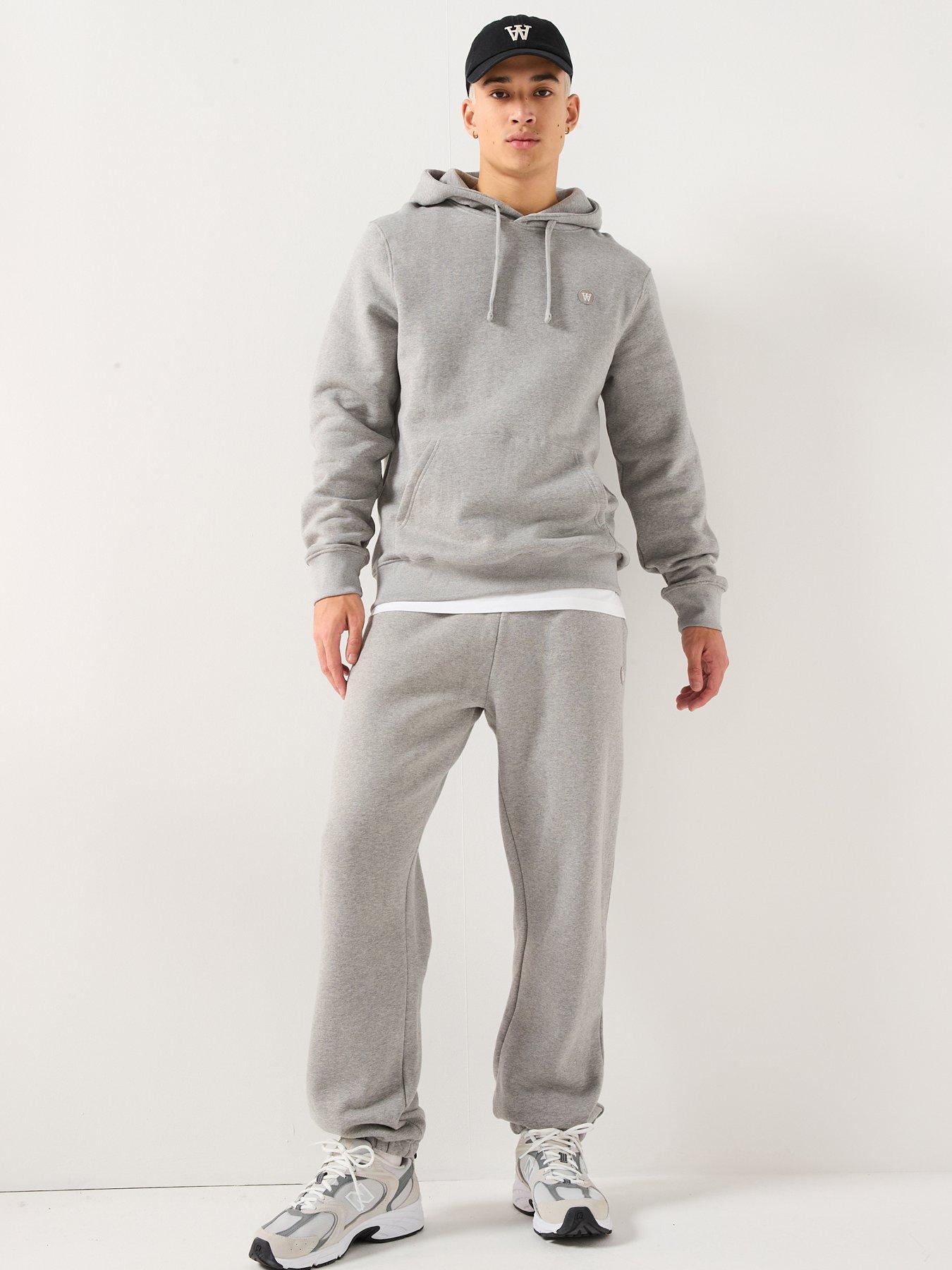 Image 5 of 5 of Double A by Wood Wood Cal Coin Logo Cuff Joggers - Light Grey