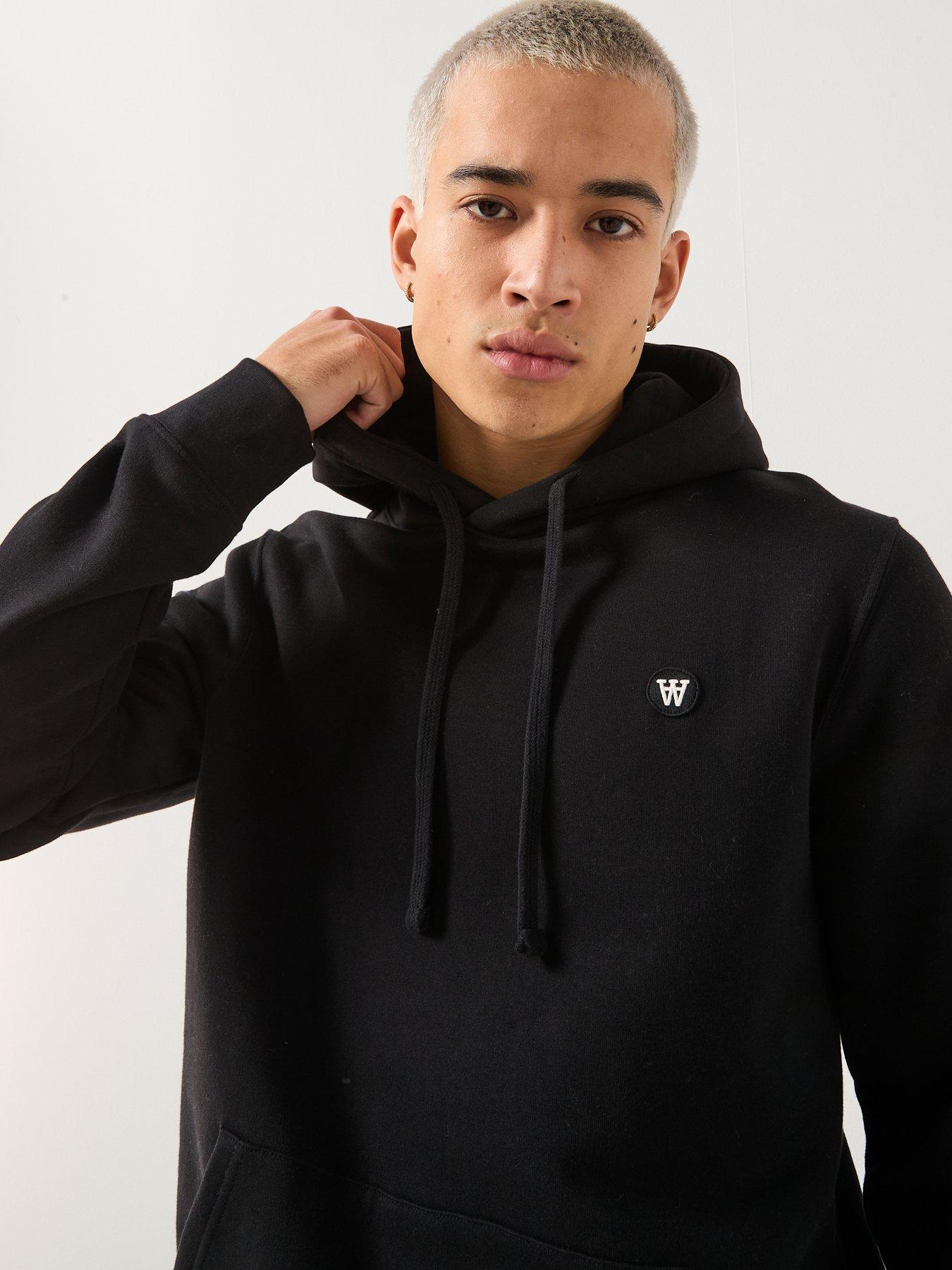  image of double-a-by-wood-wood-ash-coin-logo-overhead-hoodie-black