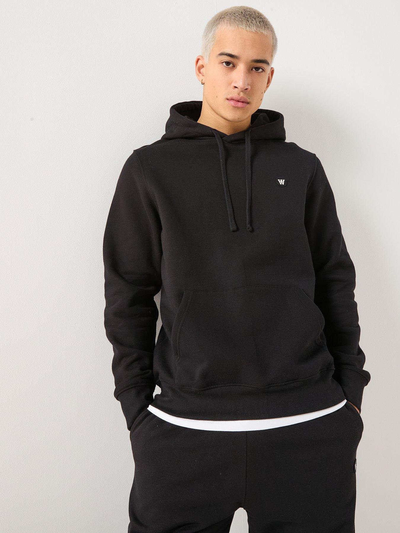  image of double-a-by-wood-wood-ash-coin-logo-overhead-hoodie-black