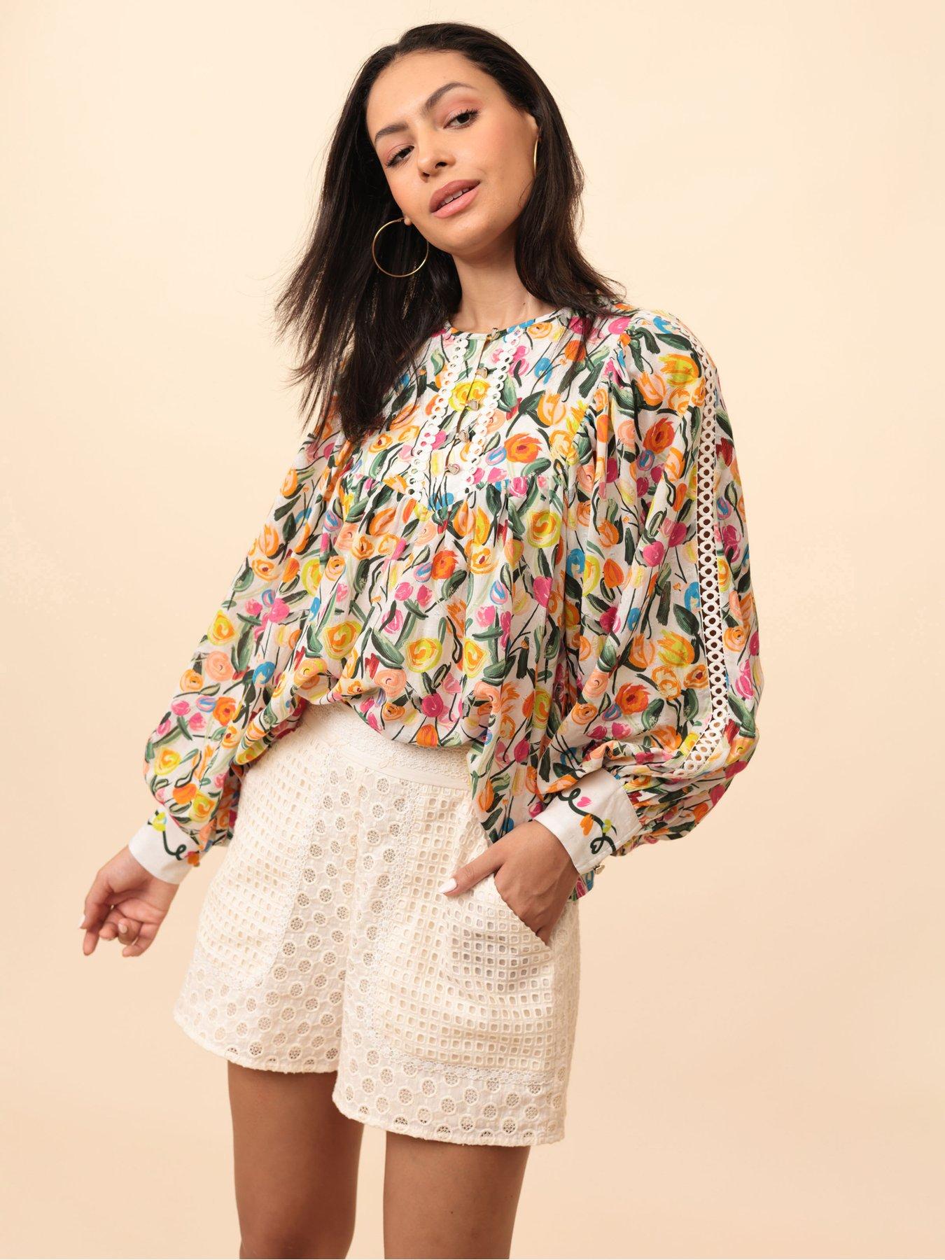 Emily Lovelock Nova Broderie Anglaise Shorts - White