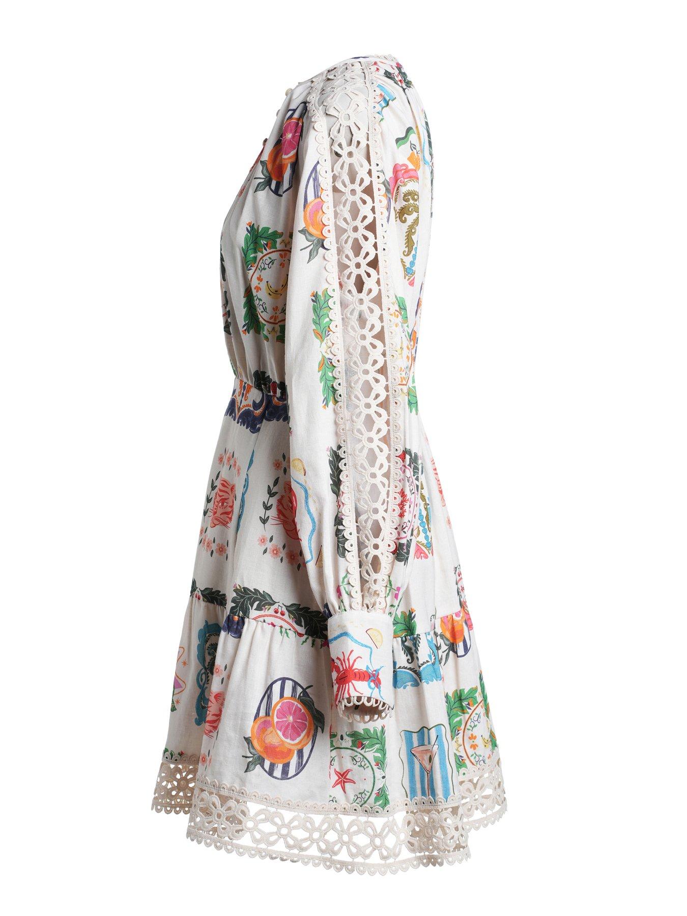  image of emily-lovelock-elora-print-dress-white