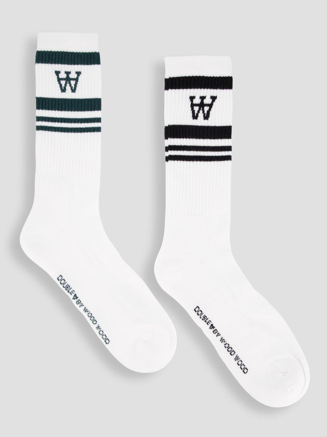 Image 1 of 3 of WOOD WOOD Double A By Ryder 2 Pack Crew Socks - White
