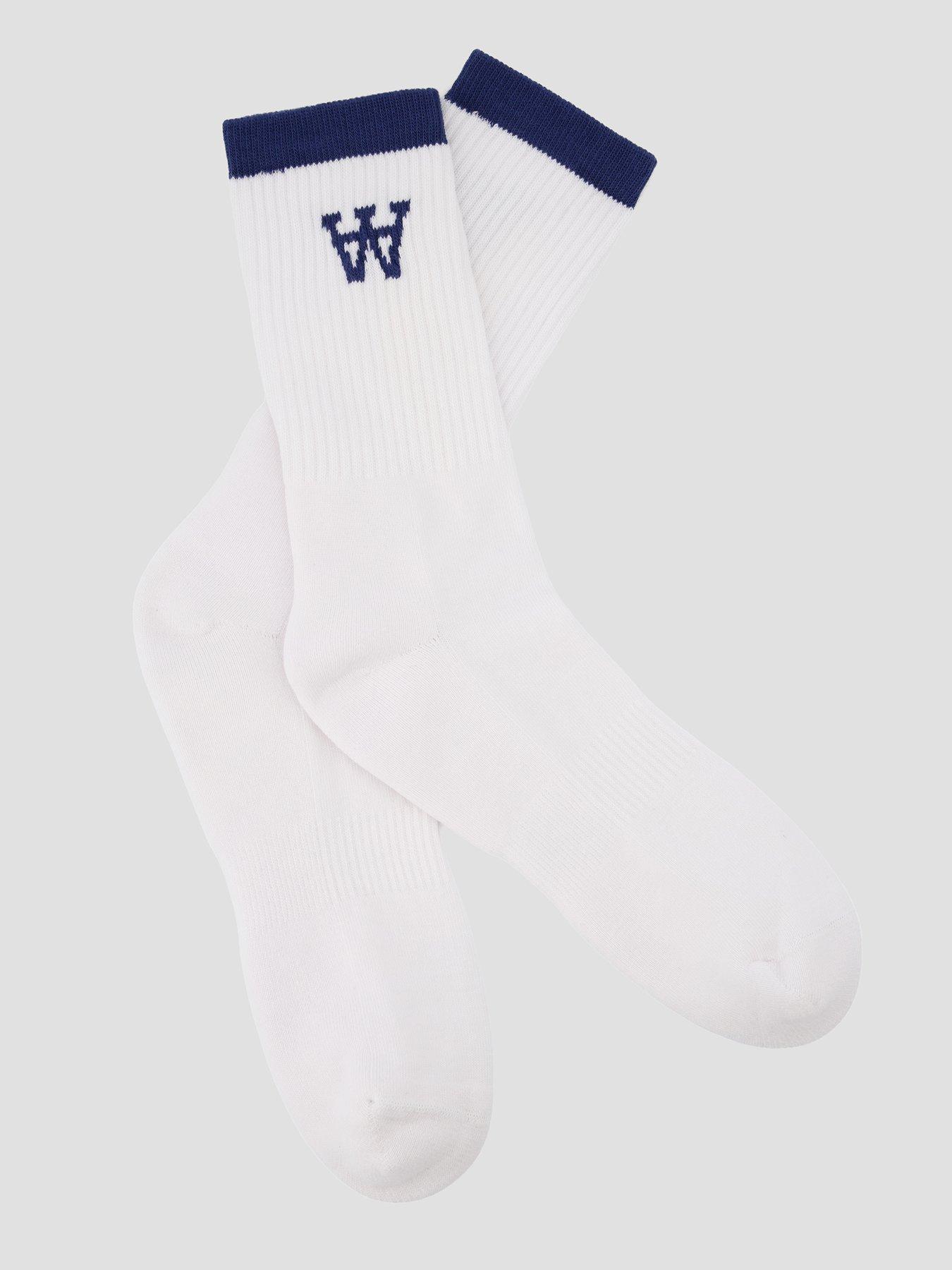Image 2 of 3 of WOOD WOOD Double A By Con Tennis Crew Socks - White