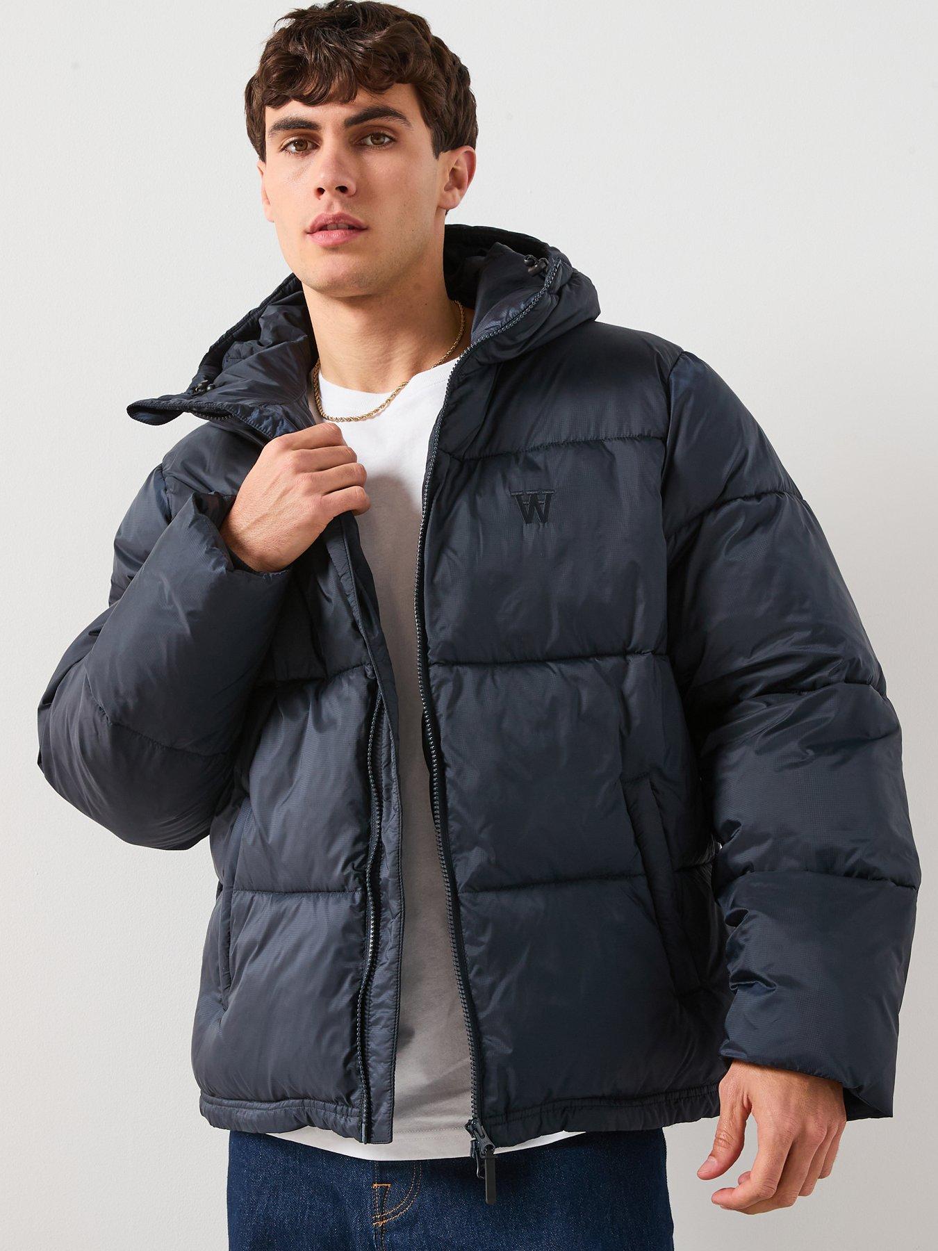 Double A by Wood Wood Claus Hooded Puffer Jacket - Navy