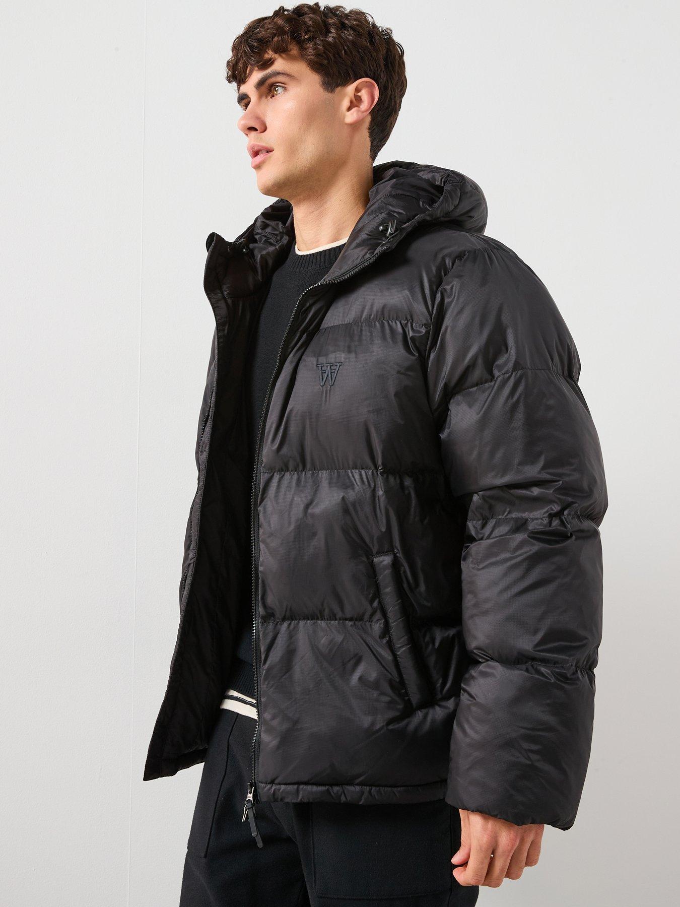 Double A by Wood Wood Double A By Claus Hooded Puffer Jacket - Black