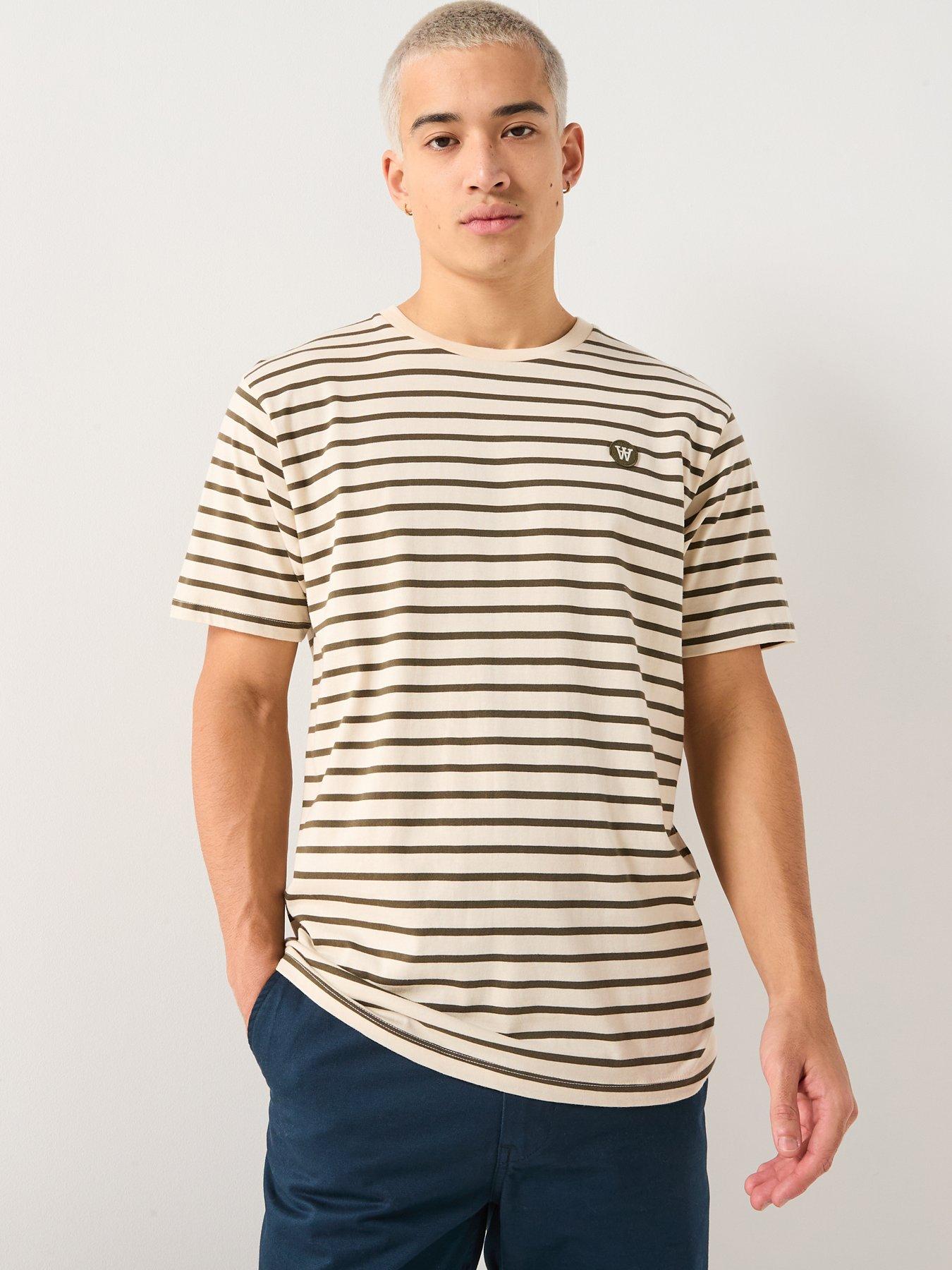 Double A by Wood Wood Double A By Wood Wood Ace Stripe T-shirt - Dark Green