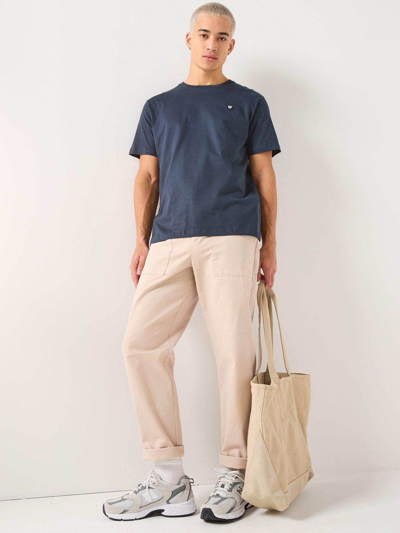  image of double-a-by-wood-wood-ace-coin-logo-t-shirt-navy