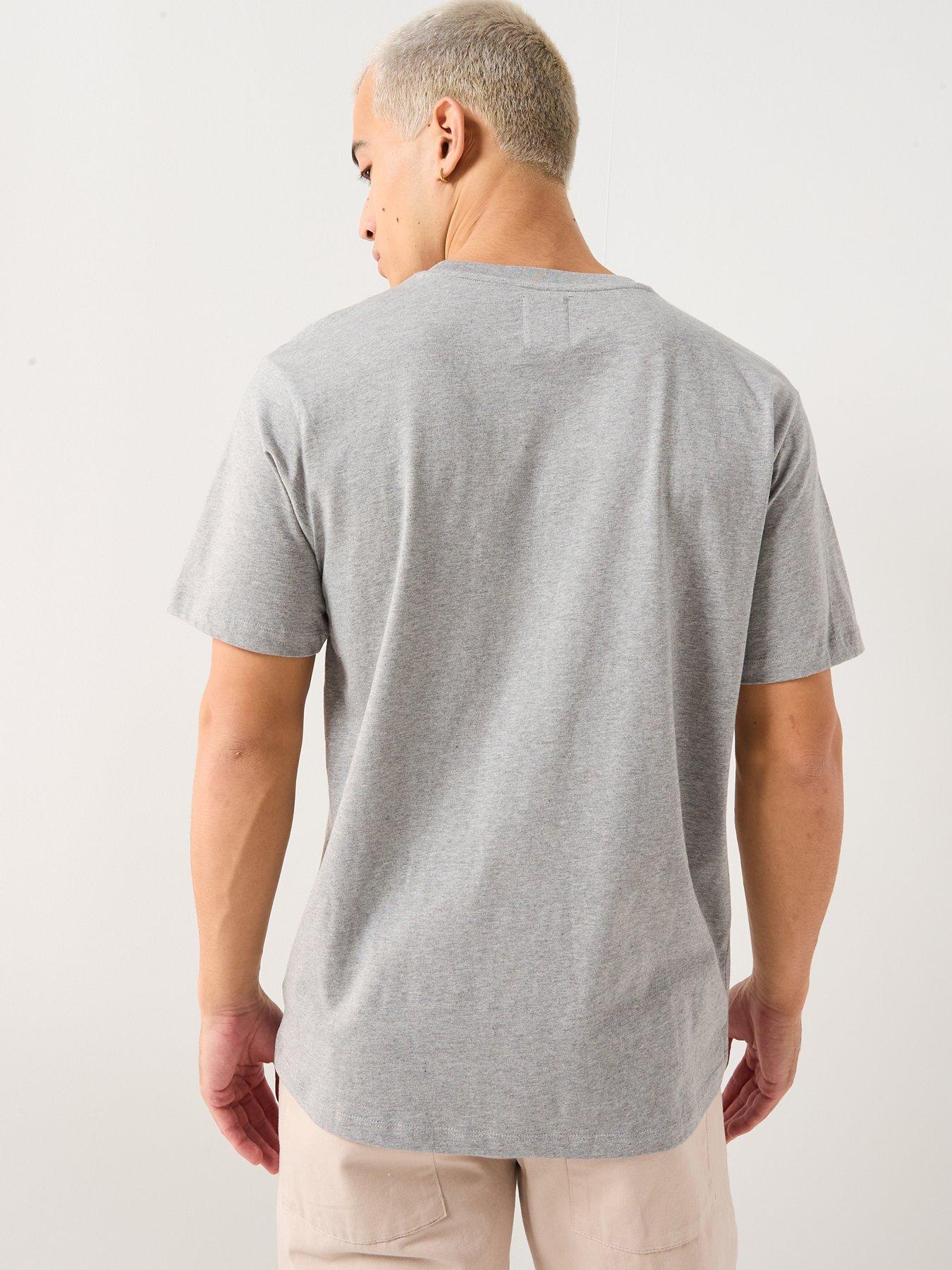 stillFront image of double-a-by-wood-wood-ace-coin-logo-t-shirt-light-grey