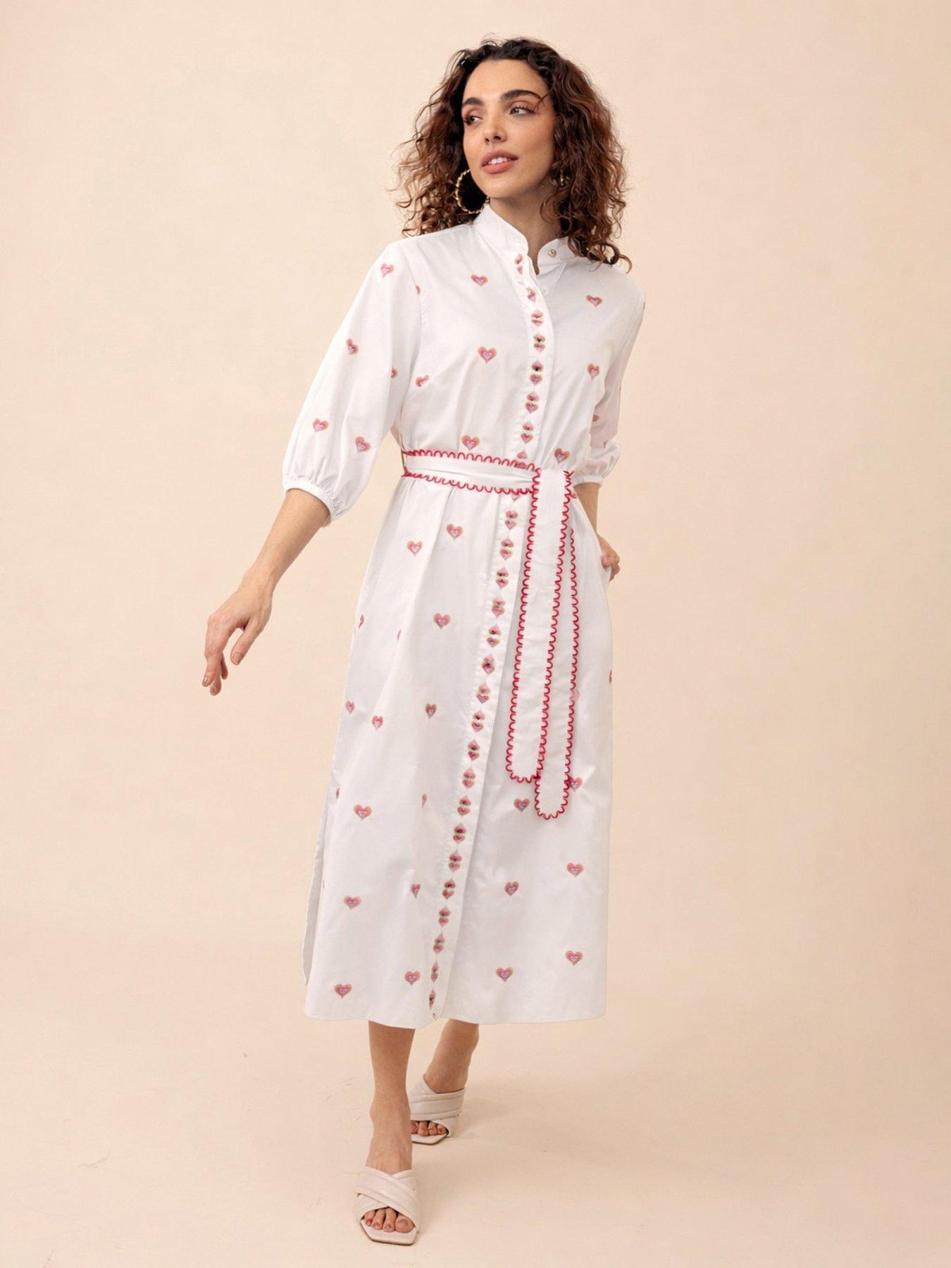 Emily Lovelock Zora Embroidered Dress