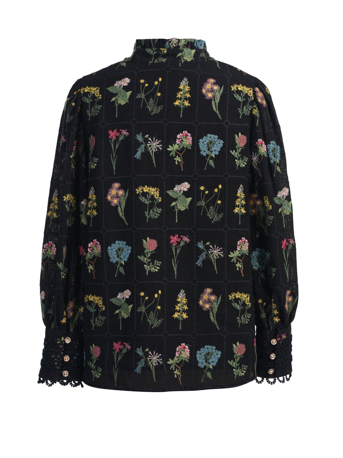 Image 2 of 4 of Emily Lovelock Hailey Embroidered Blouse