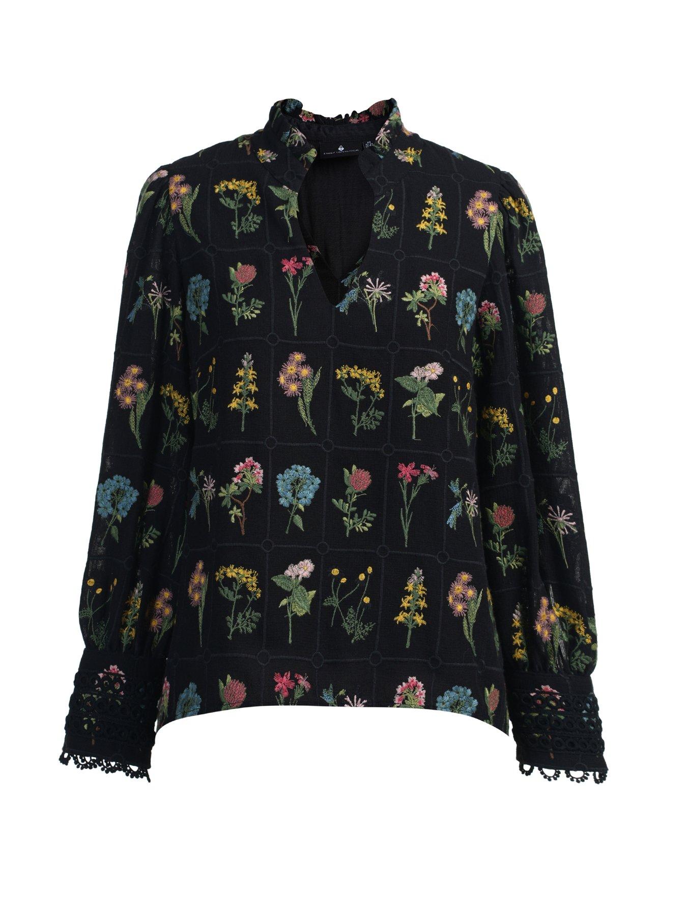 Image 3 of 4 of Emily Lovelock Hailey Embroidered Blouse