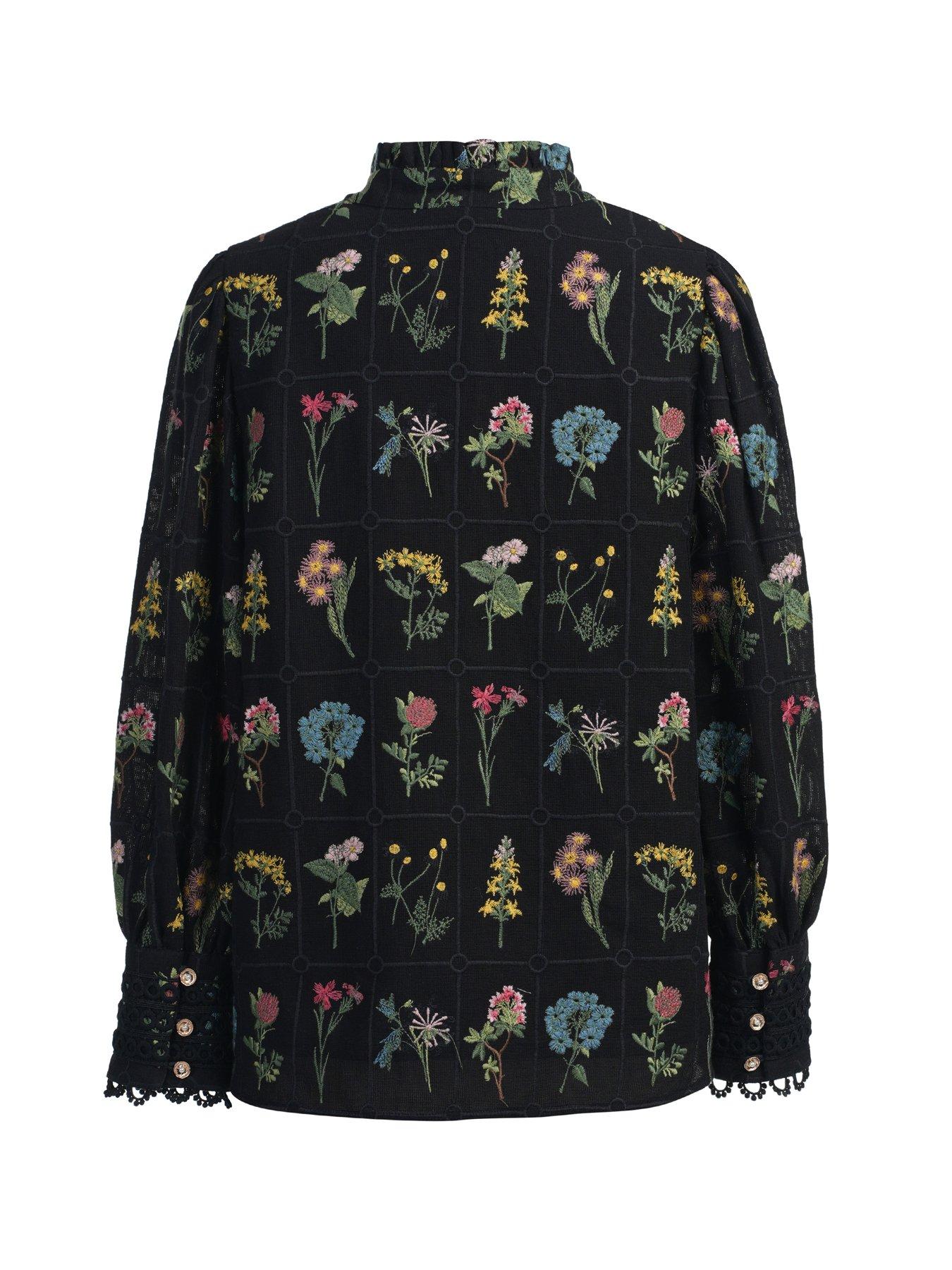 Image 4 of 4 of Emily Lovelock Hailey Embroidered Blouse