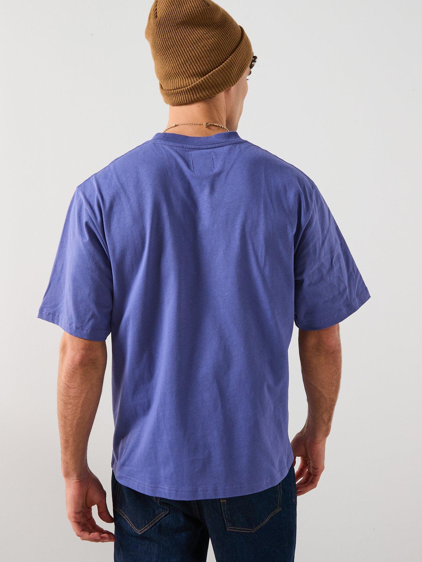 Image 2 of 6 of Double A by Wood Wood Crew Neck Logo&nbsp;T-Shirt - Dark Blue