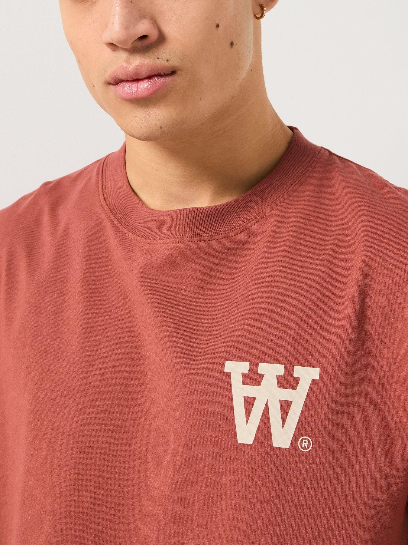  image of double-a-by-wood-wood-liam-aa-logo-t-shirt-dark-red