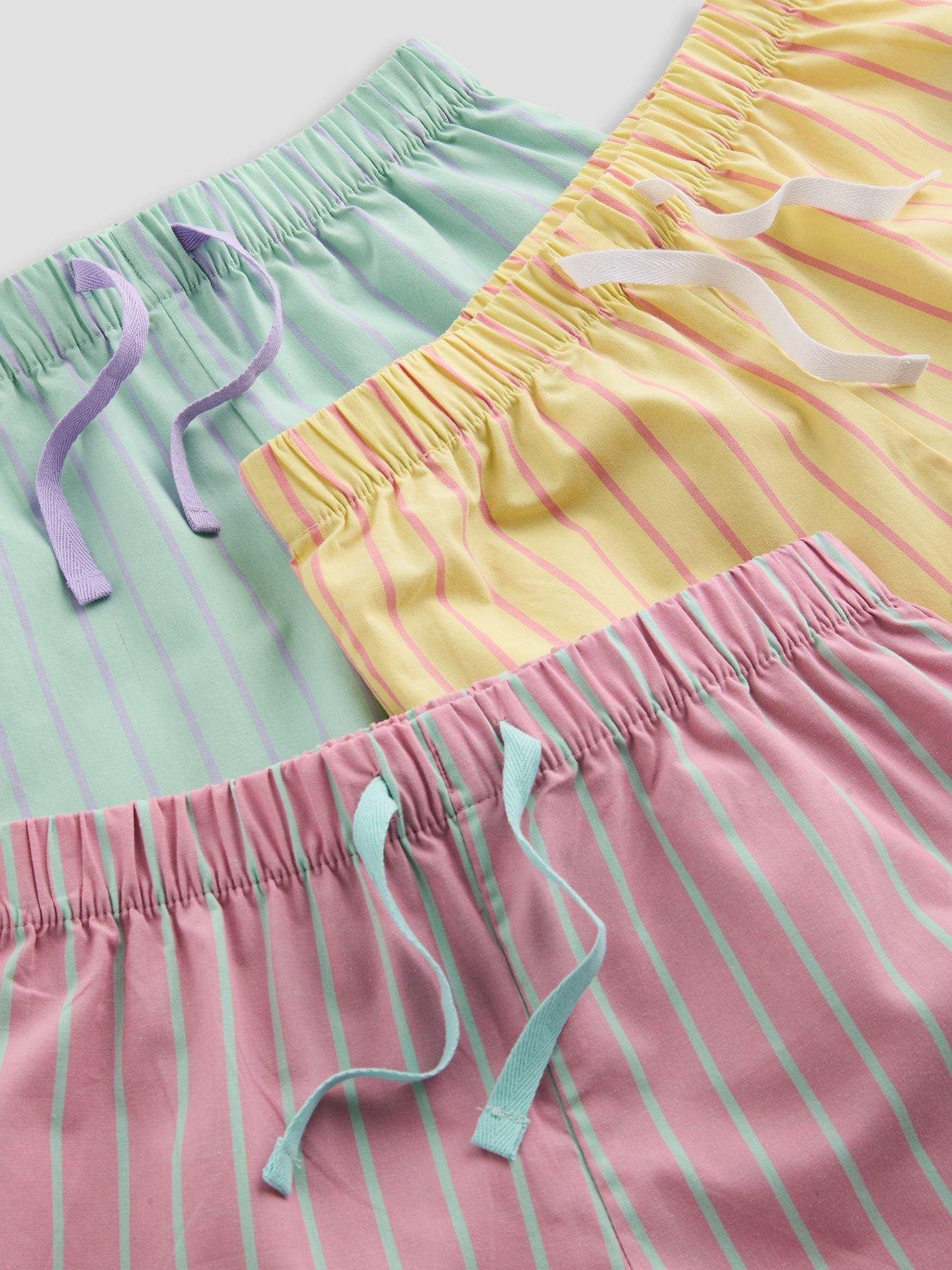Image 5 of 5 of The Very Collection Girls 3 Pack Sunshine Stripe Shorts Pyjamas - Multi