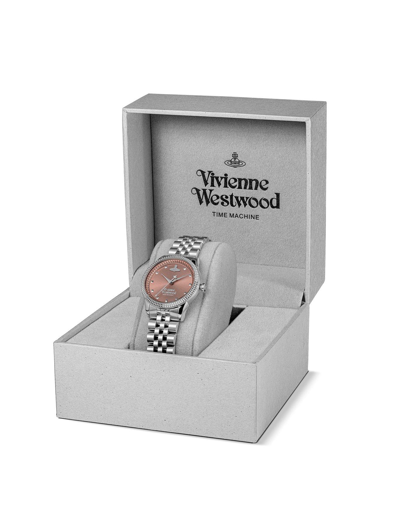 Image 7 of 7 of Vivienne Westwood Vivienne Westwood Little Seymour Ladies Quartz Watch Dusty Pink Sunray Dial Silver Stainless Steel Case and Bracelet