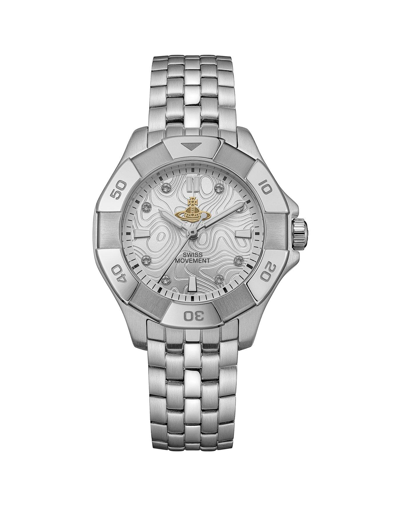 Vivienne Westwood The Brompton Ladies Quartz Watch White / Silver Dial, Silver Stainless Steel Case and Bracelet