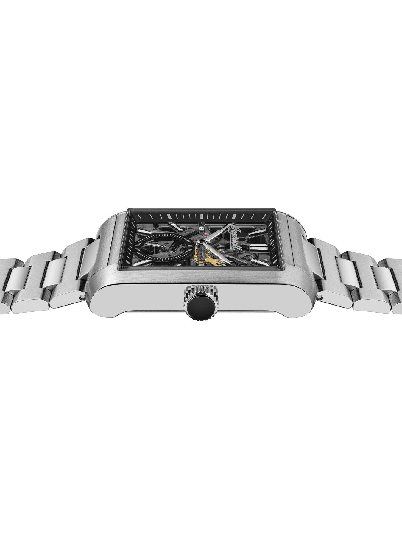 Image 3 of 6 of Ingersoll 1892 The Spur Automatic Mens Watch with Black Skeleton Dial and Silver Stainless Steel Bracelet - I17001