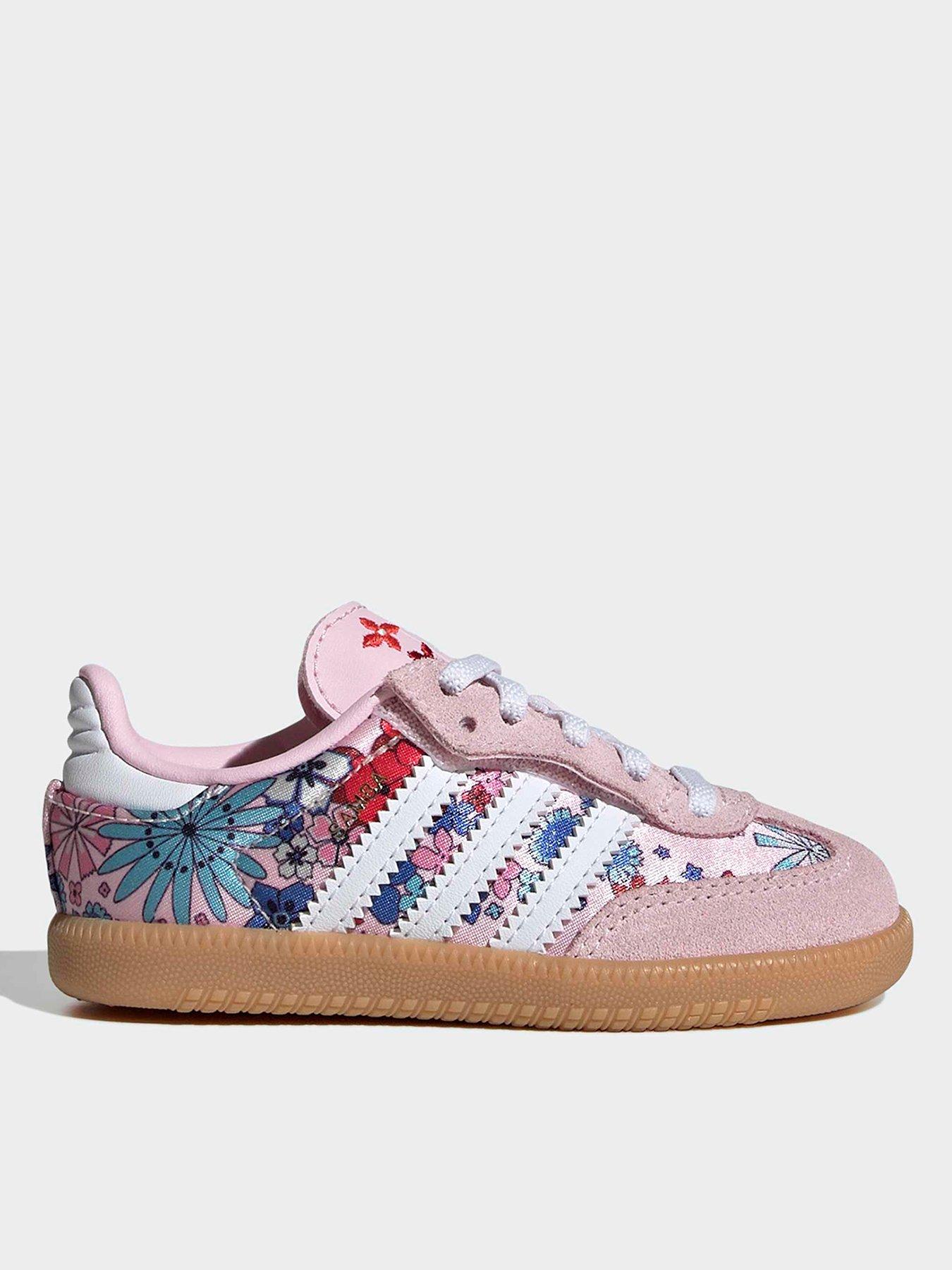 adidas gazelle silver green womens Samba OG Infant Toddler Lifestyle Shoes (White/Coral Pink) main image 1