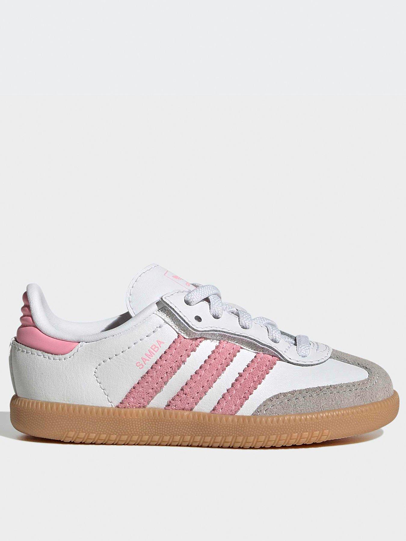 Image 1 of 7 of adidas Originals Infant Samba Elastic Trainers - White