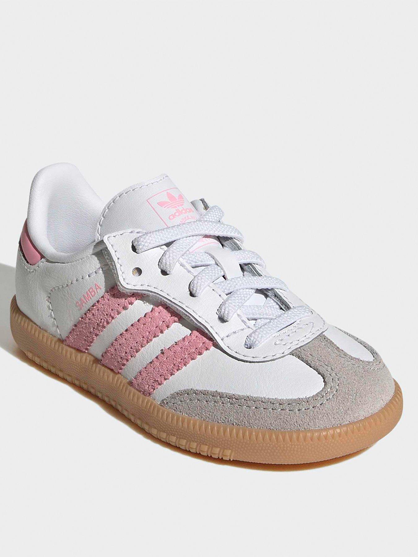 Image 2 of 7 of adidas Originals Infant Samba Elastic Trainers - White