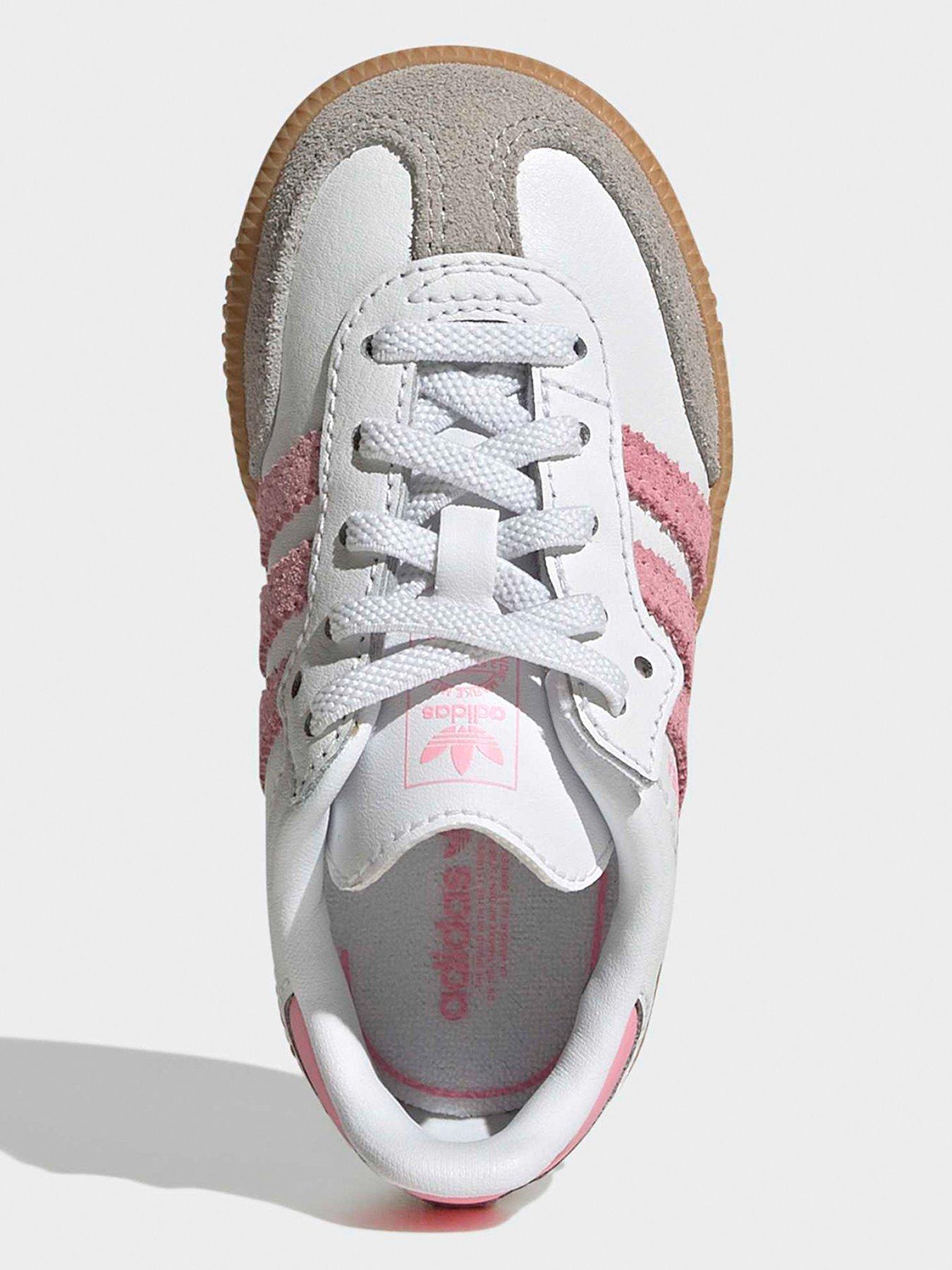 Image 4 of 7 of adidas Originals Infant Samba Elastic Trainers - White