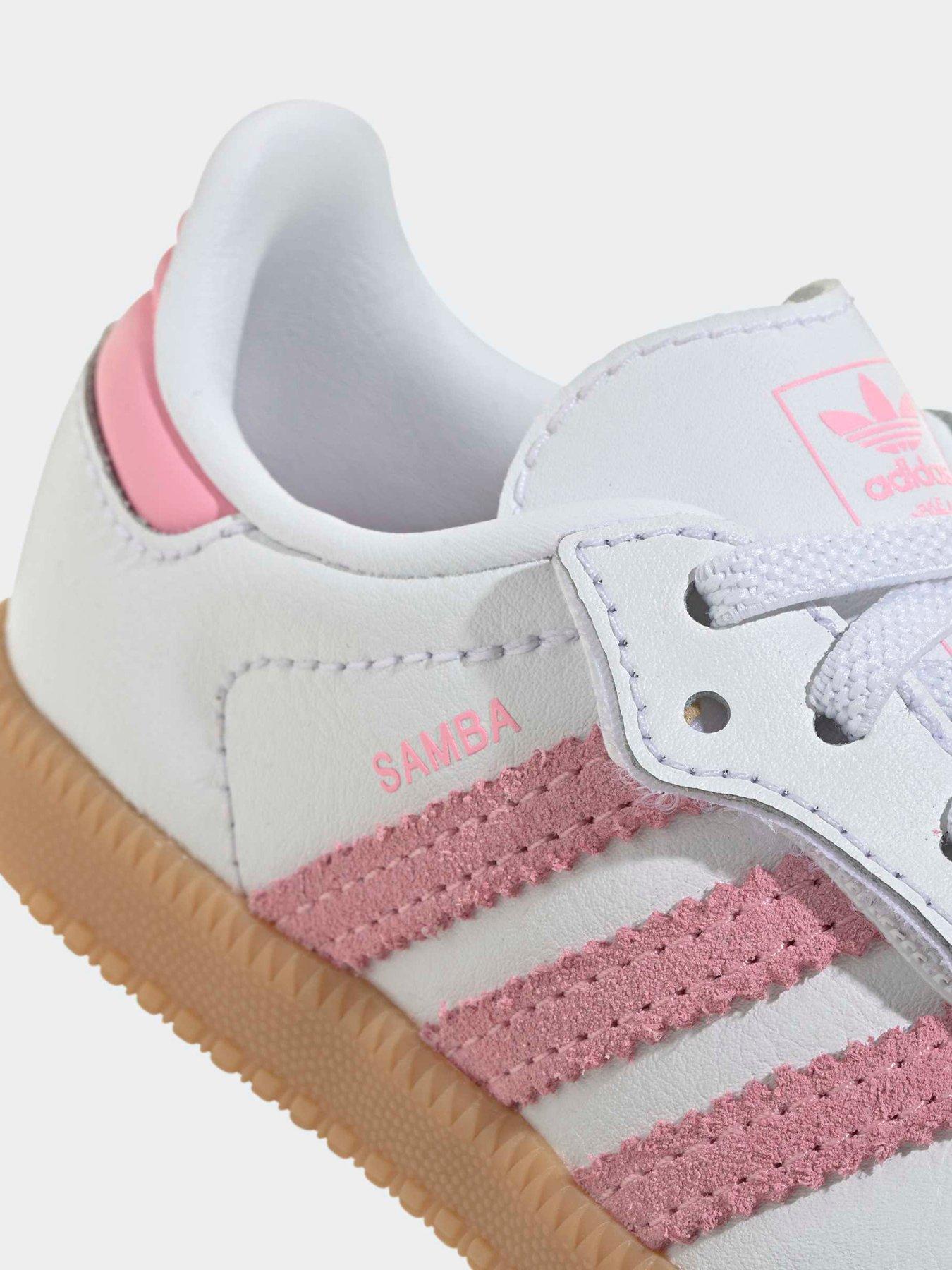 Image 7 of 7 of adidas Originals Infant Samba Elastic Trainers - White