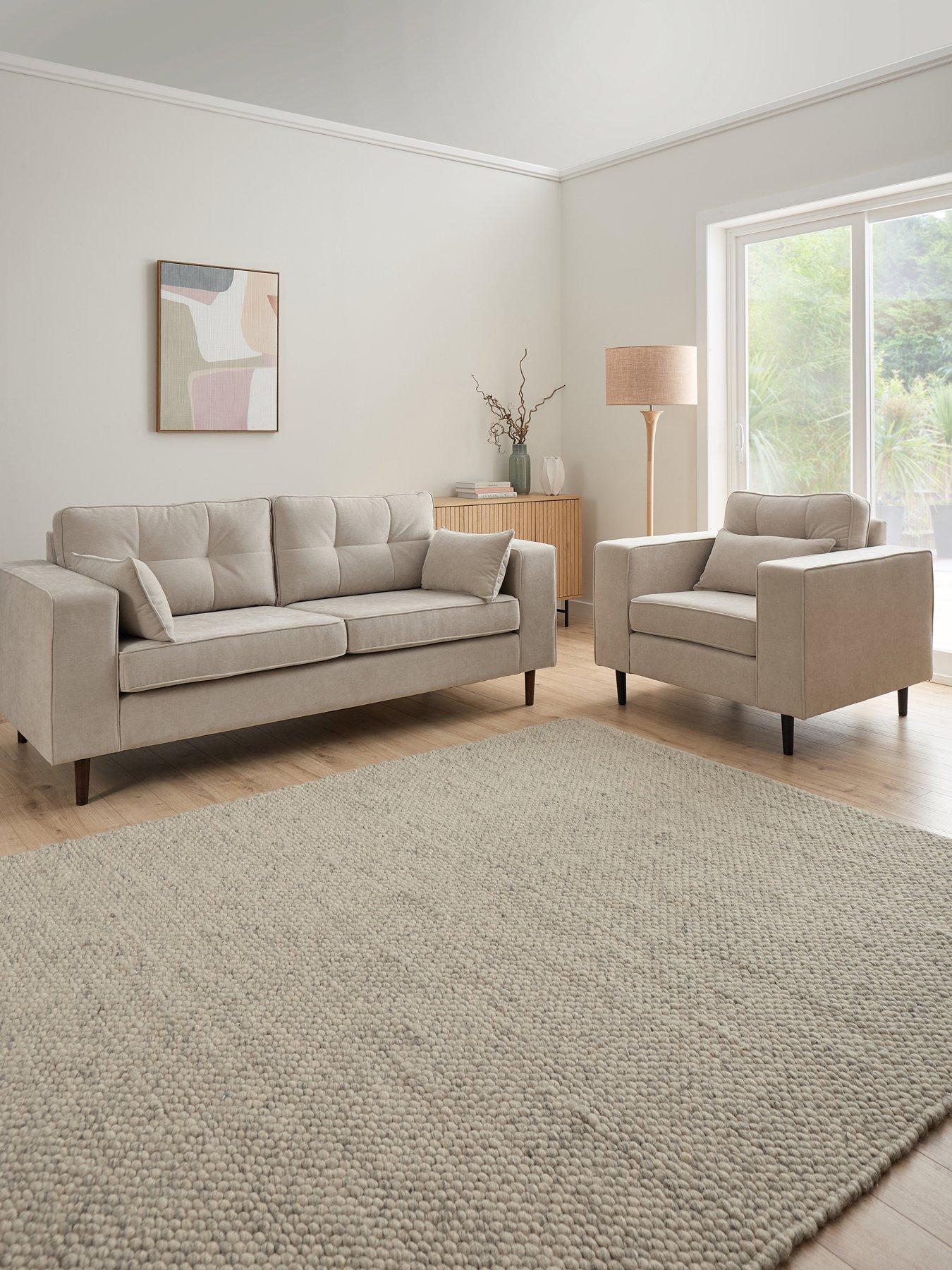 The Very Collection Zena 3 Seater Fabric Sofa + Chair Set - FSC® Certified
