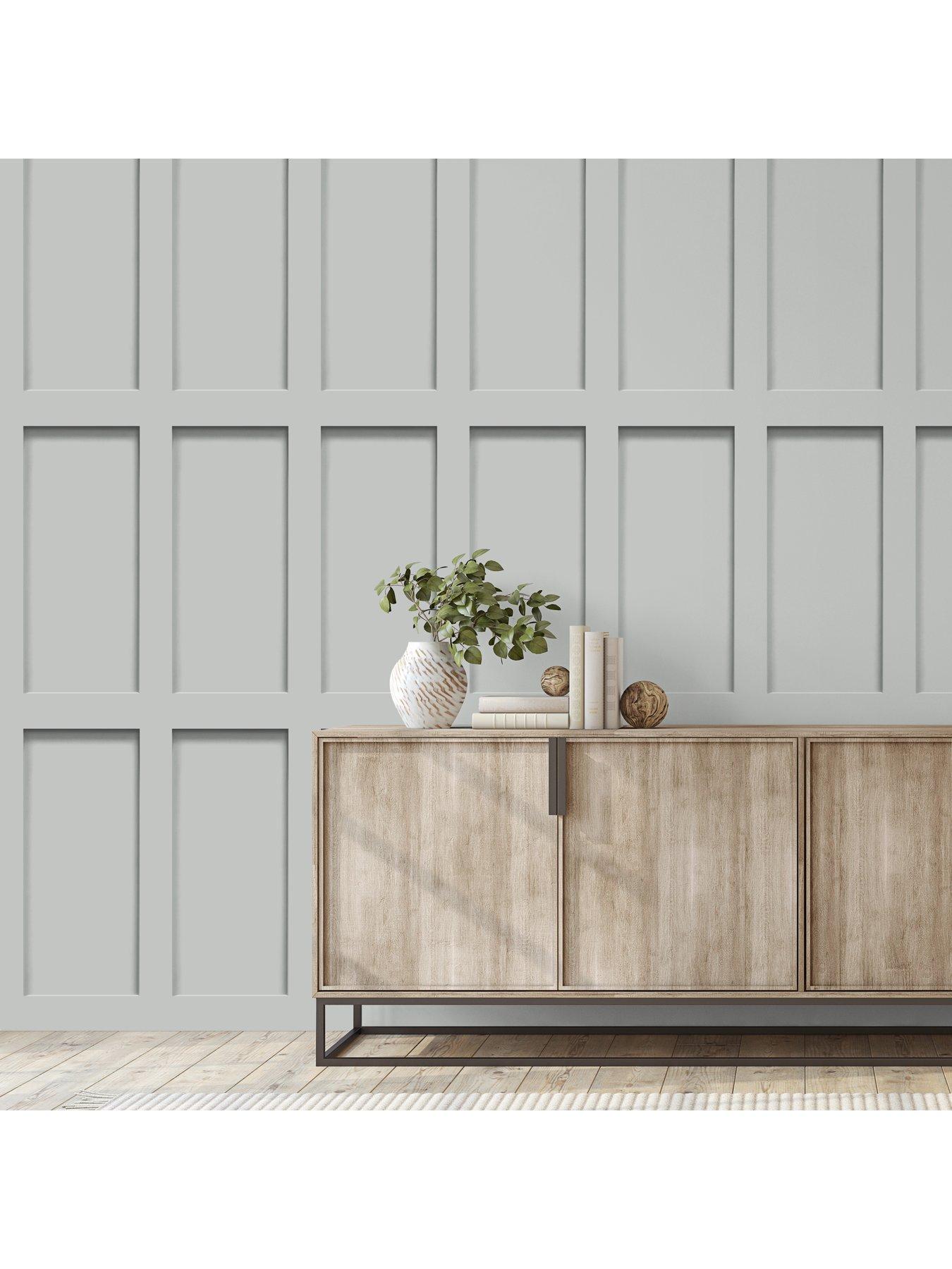 image of the-very-collection-rectangluar-panel-grey-wallpaper