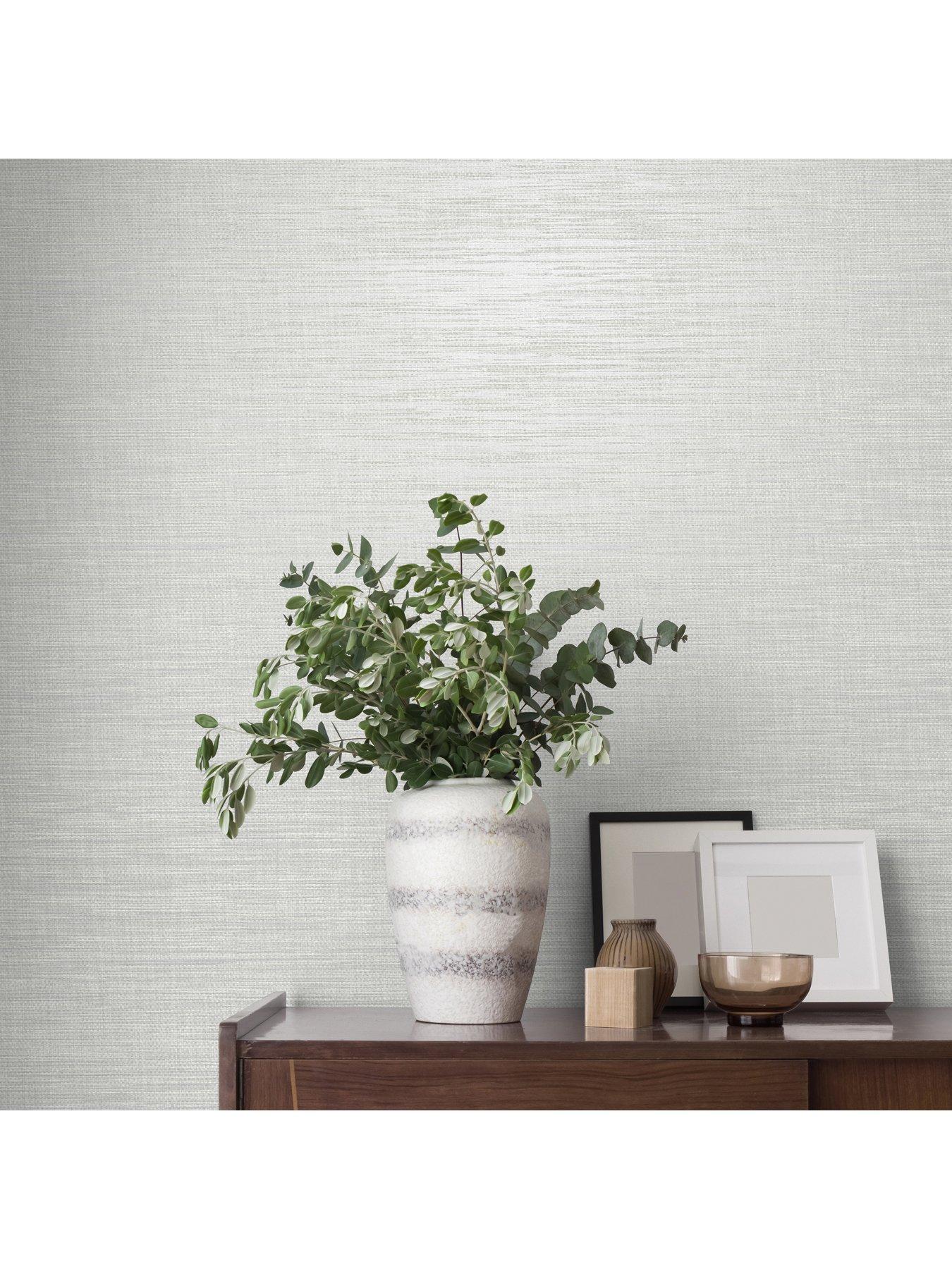  image of the-very-collection-metallic-weave-plain-silver-wallpaper