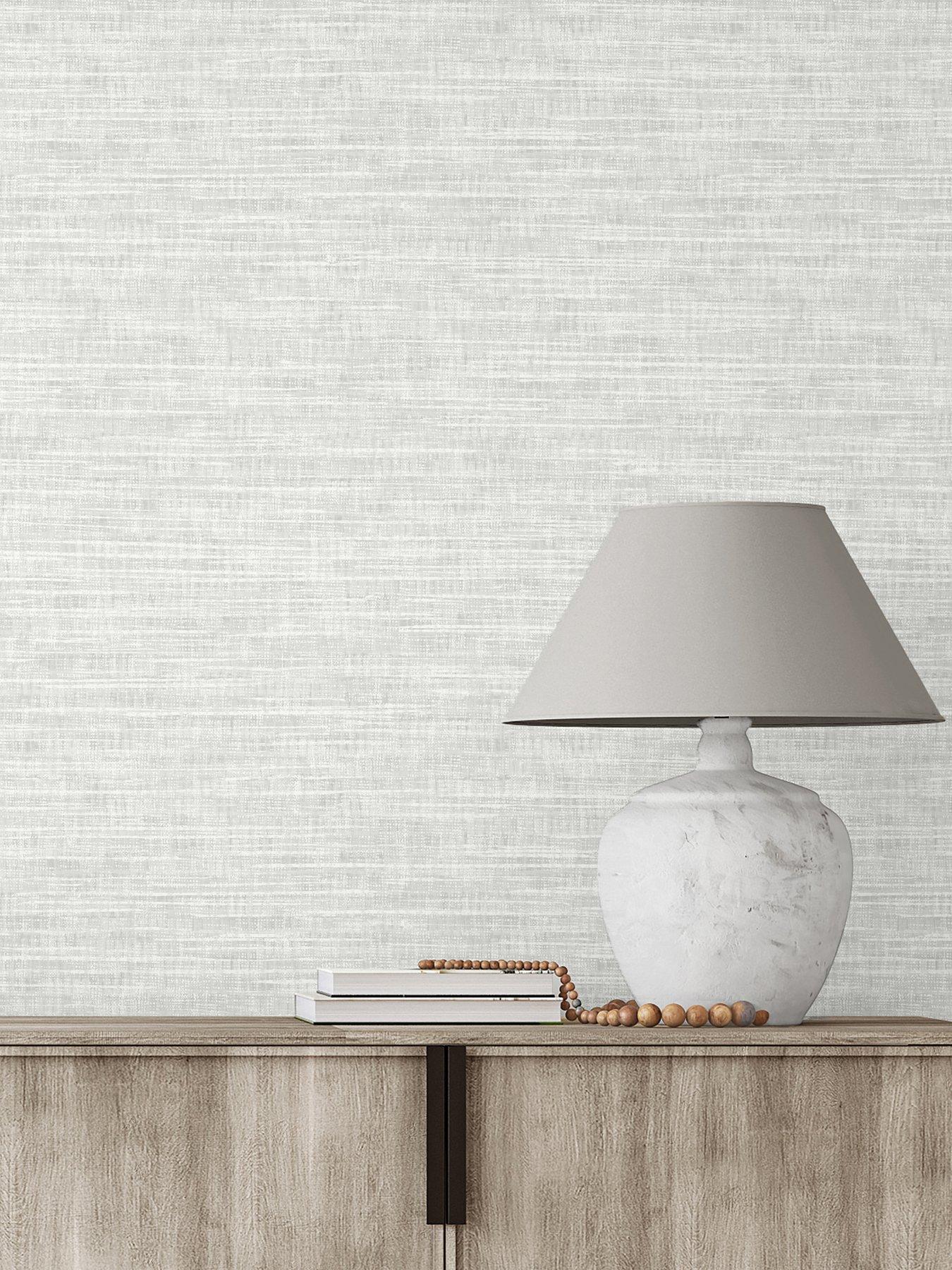 The Very Collection Global textured plain Soft White Wallpaper