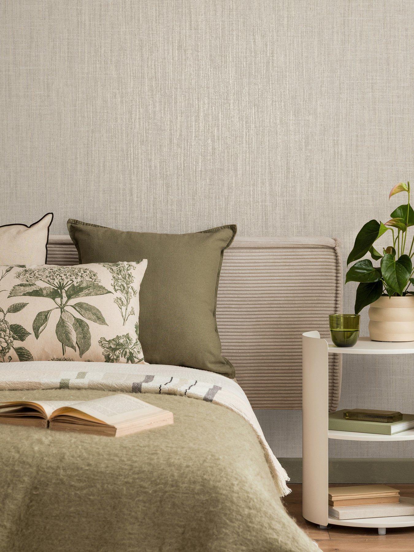  image of the-very-collection-linen-plain-natural-wallpaper