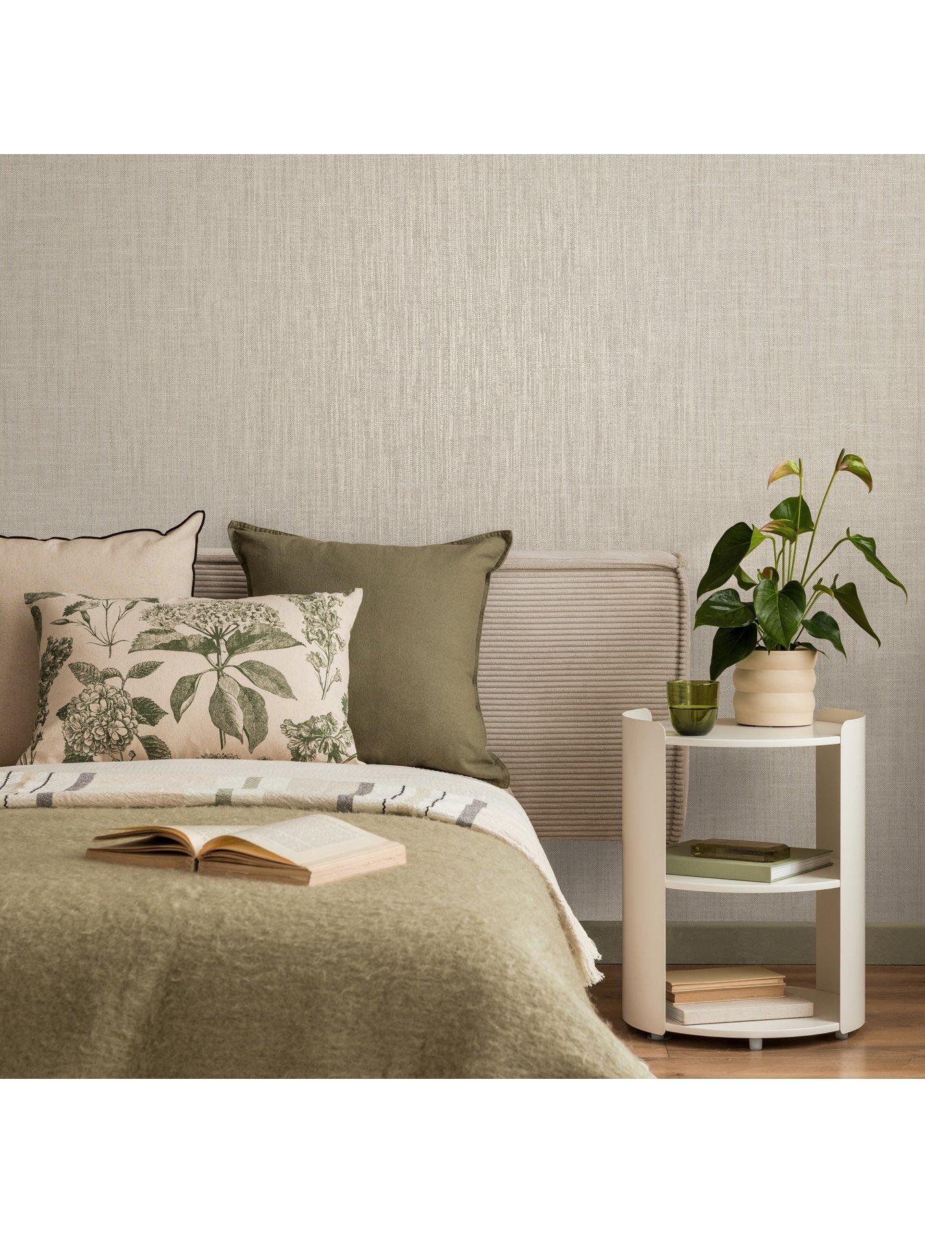  image of the-very-collection-linen-plain-natural-wallpaper