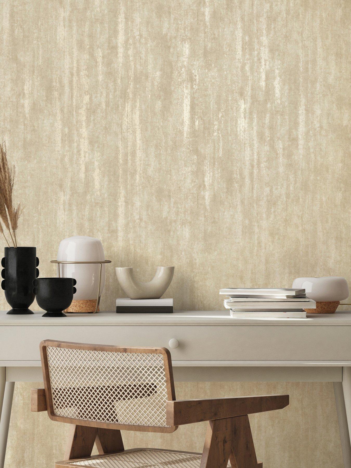 image of the-very-collection-luxe-distressed-plain-gold-wallpaper