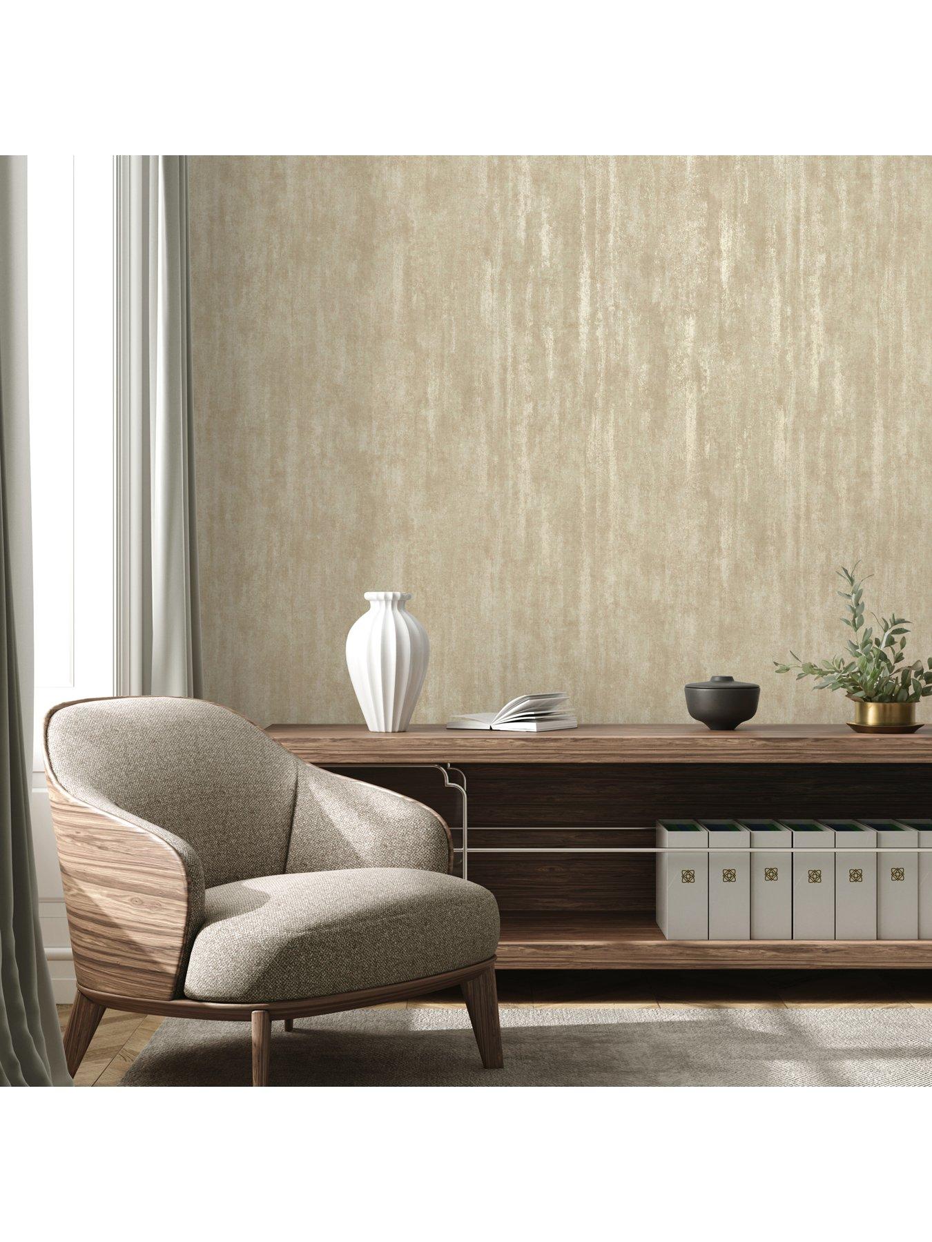  image of the-very-collection-luxe-distressed-plain-gold-wallpaper