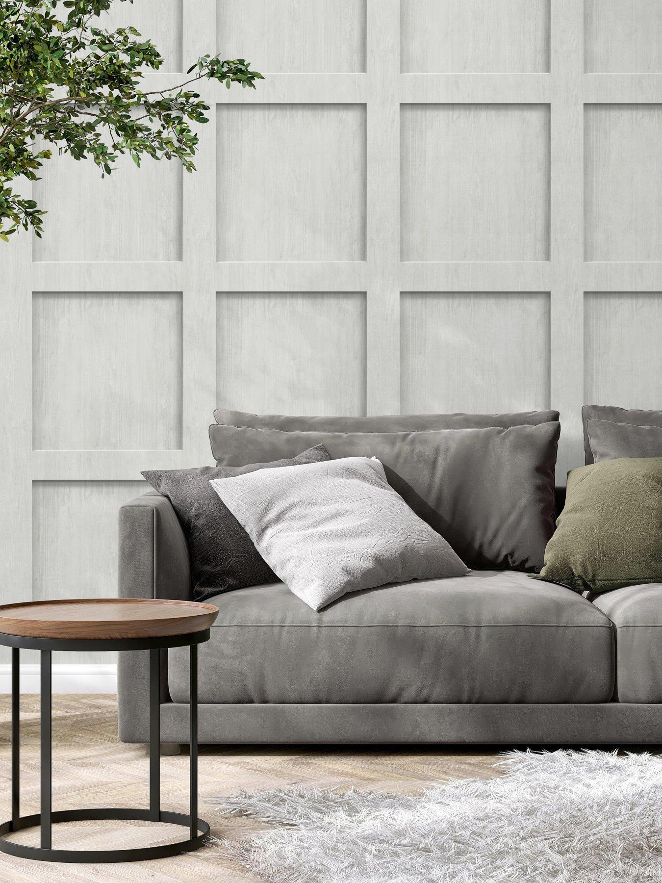 The Very Collection Square Panel Grey Wallpaper