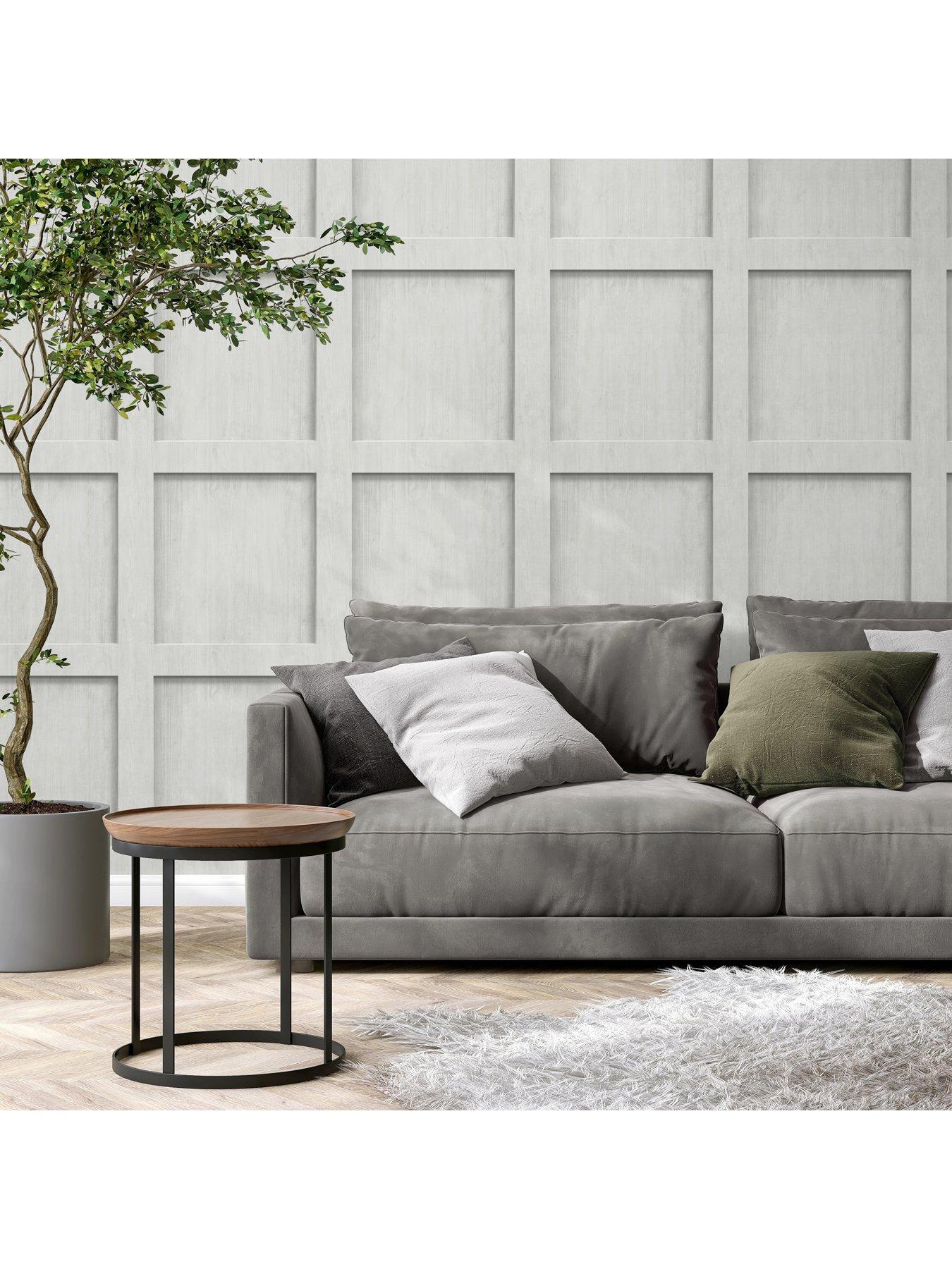  image of the-very-collection-square-panel-grey-wallpaper