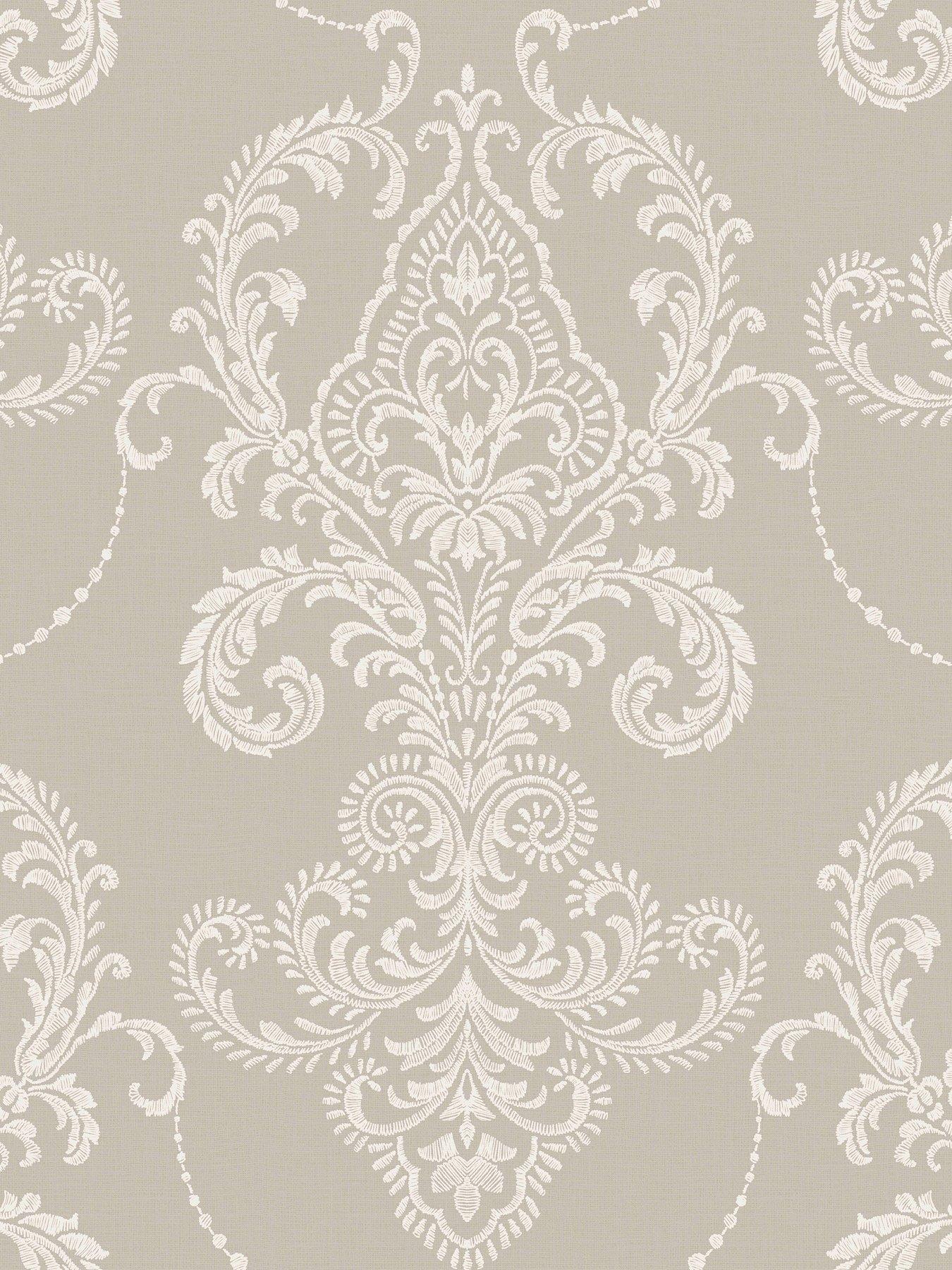 Image 3 of 3 of The Very Collection Embroidered Damask Natural