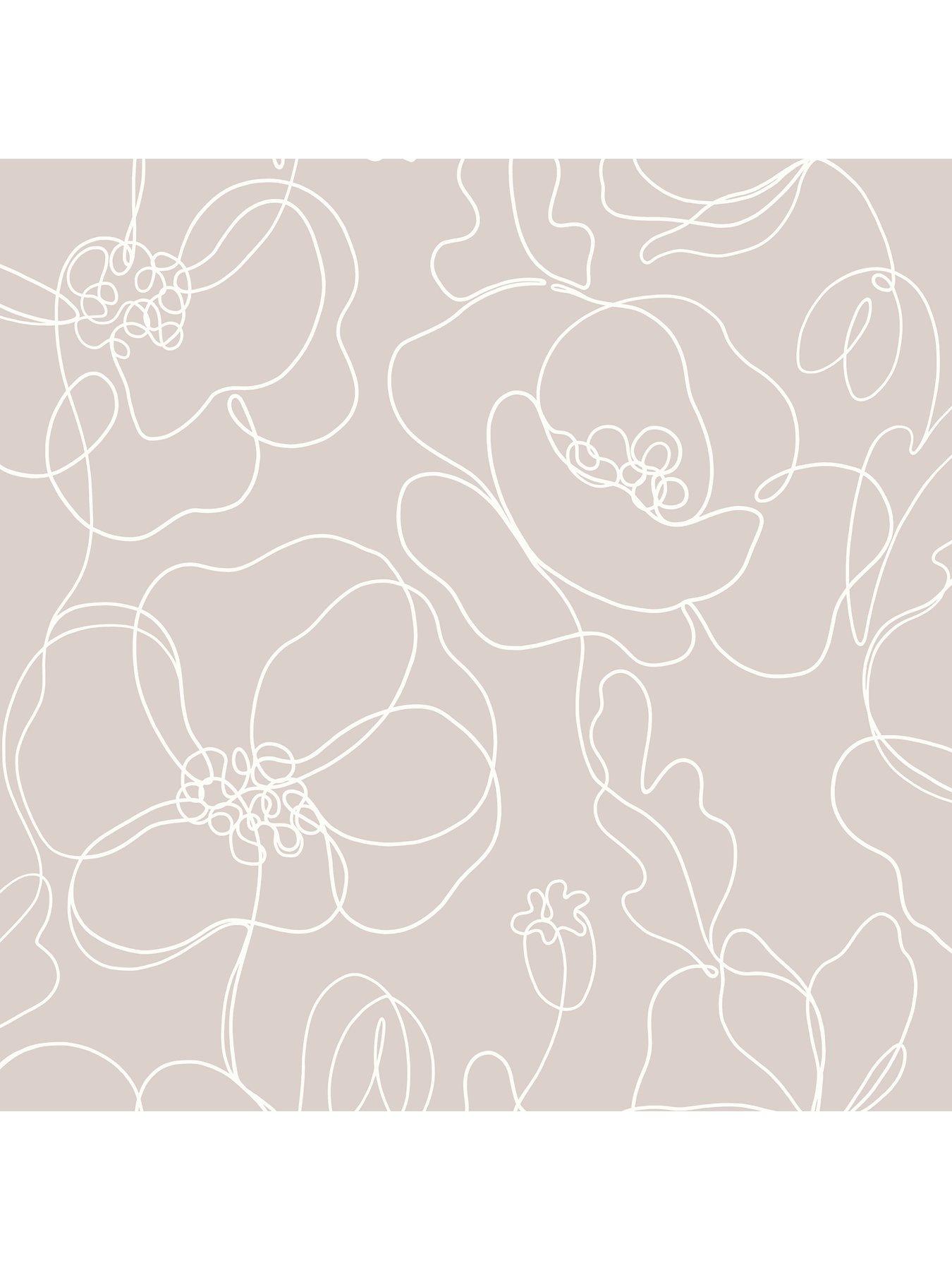  image of the-very-collection-linear-floral-blush-wallaper