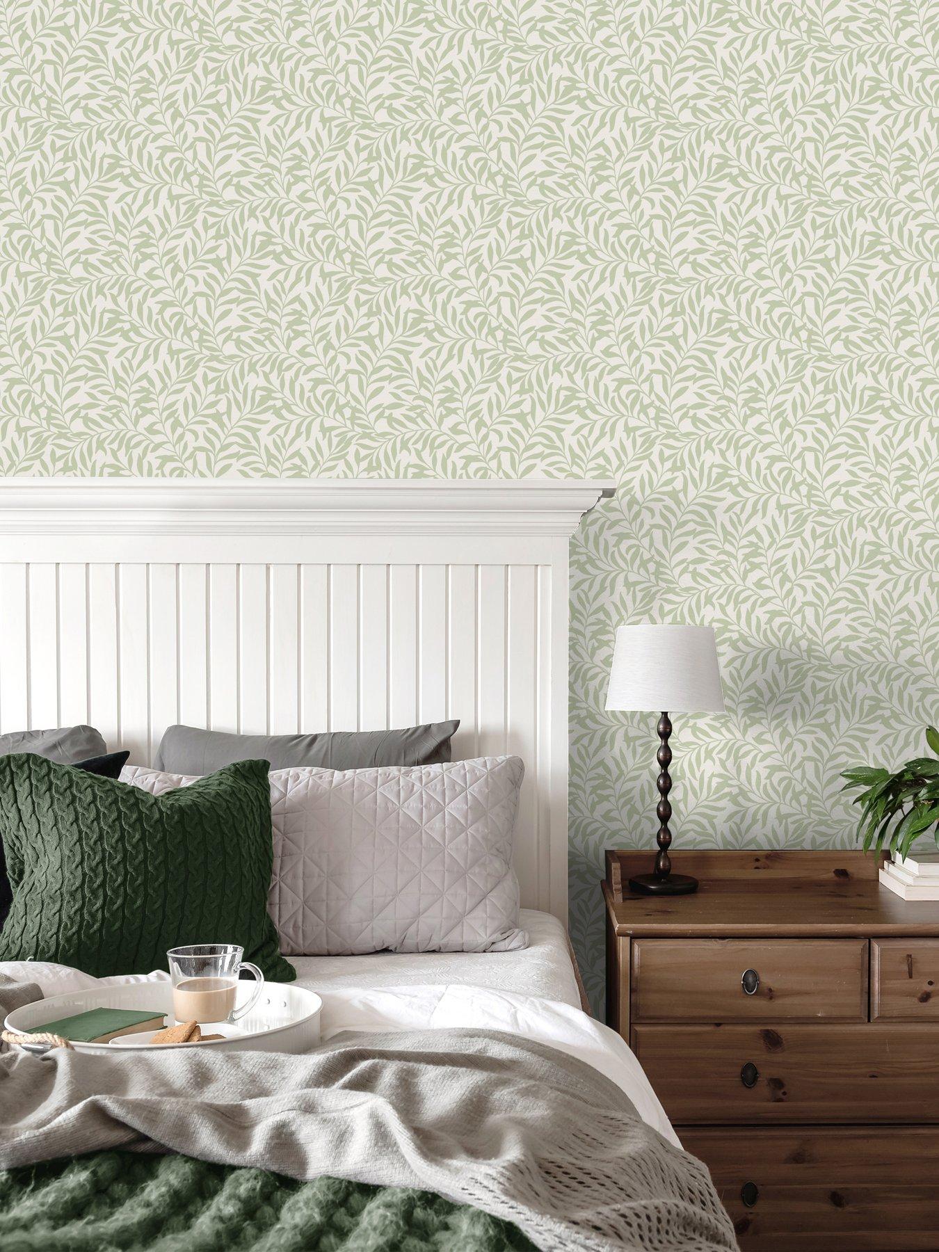 Image 1 of 7 of The Very Collection Trailing Leaf Sage Wallpaper