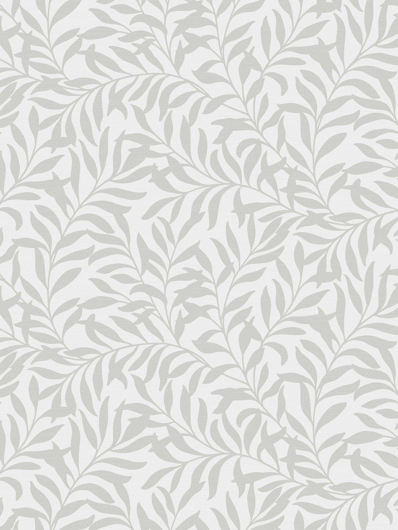 Image 3 of 7 of The Very Collection Trailing Leaf Grey Wallpaper
