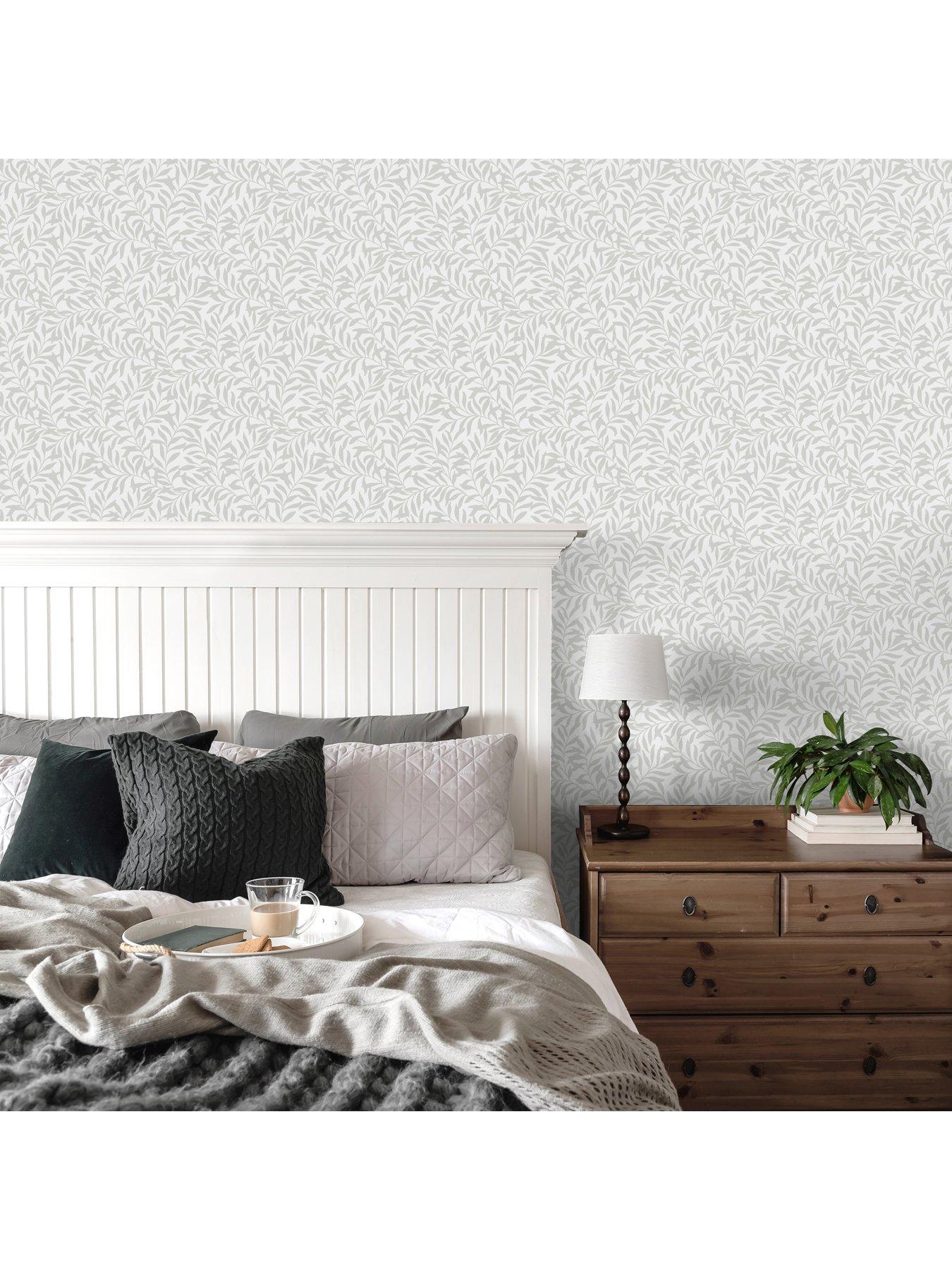 Image 4 of 7 of The Very Collection Trailing Leaf Grey Wallpaper
