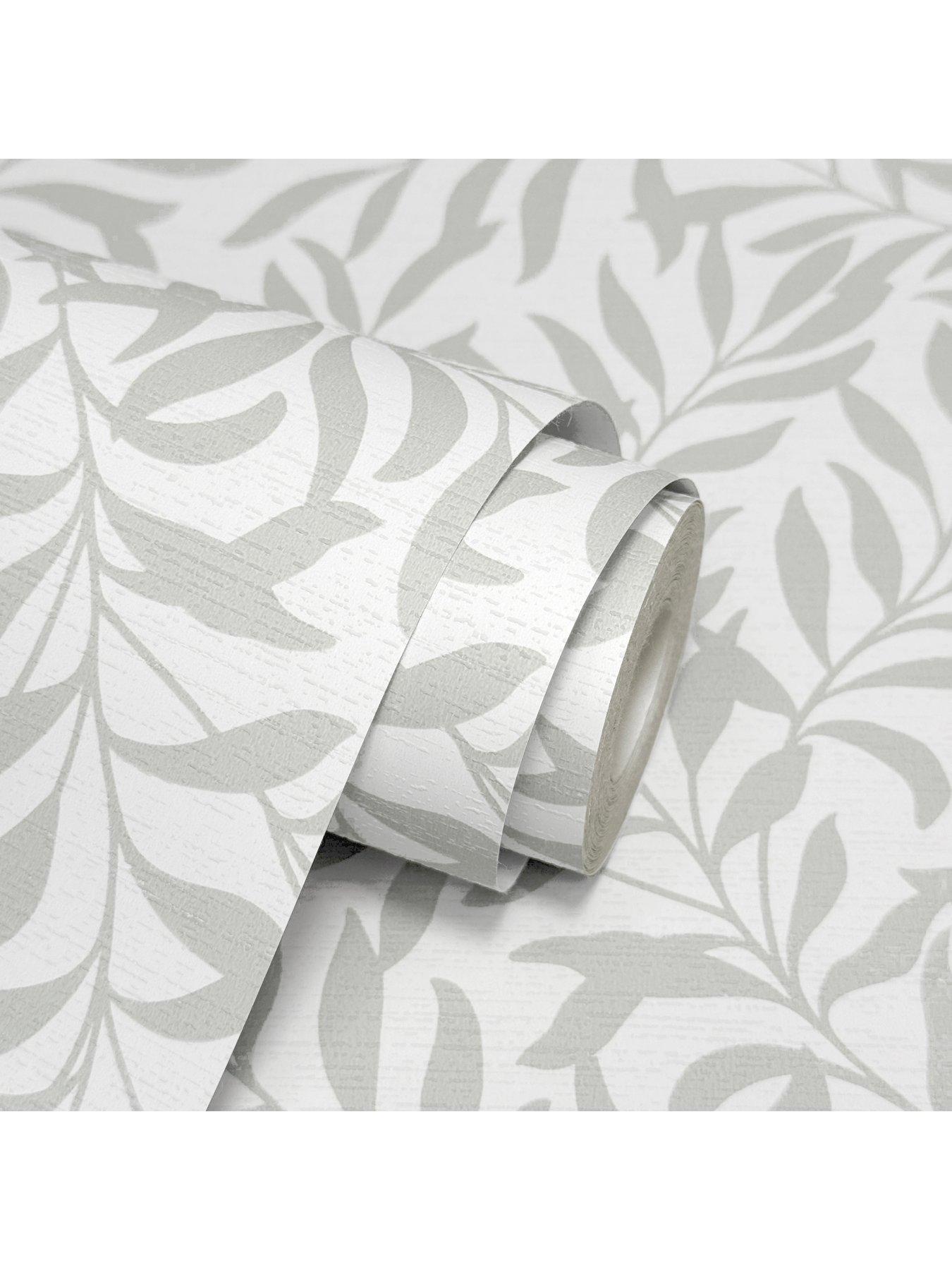Image 7 of 7 of The Very Collection Trailing Leaf Grey Wallpaper