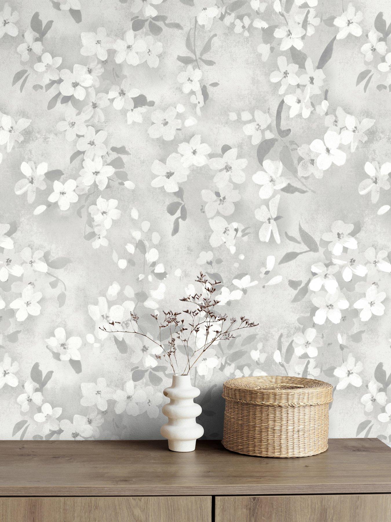 Image 2 of 7 of The Very Collection Blossom Soft White Wallpaper