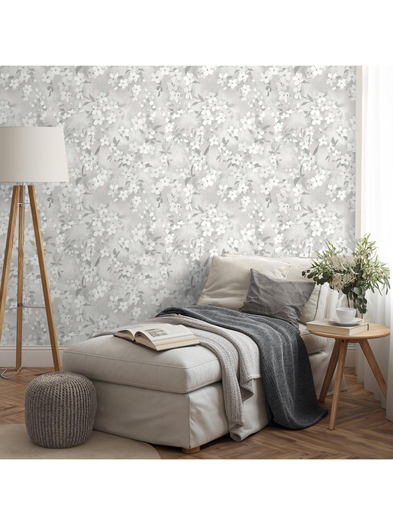 Image 4 of 7 of The Very Collection Blossom Soft White Wallpaper